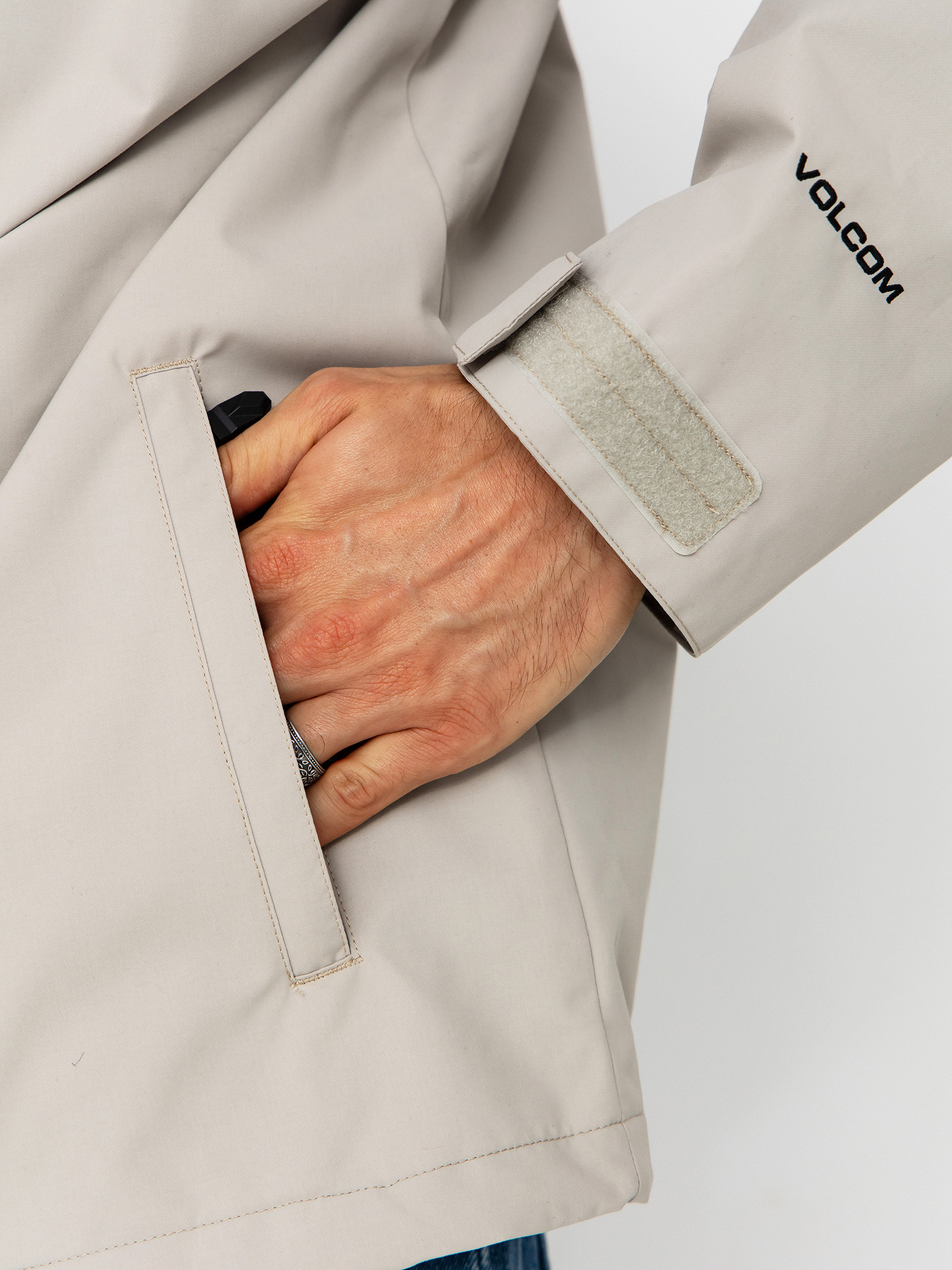 Чоловіча Сноубордична куртка Volcom Buckthreeeighty (stone)