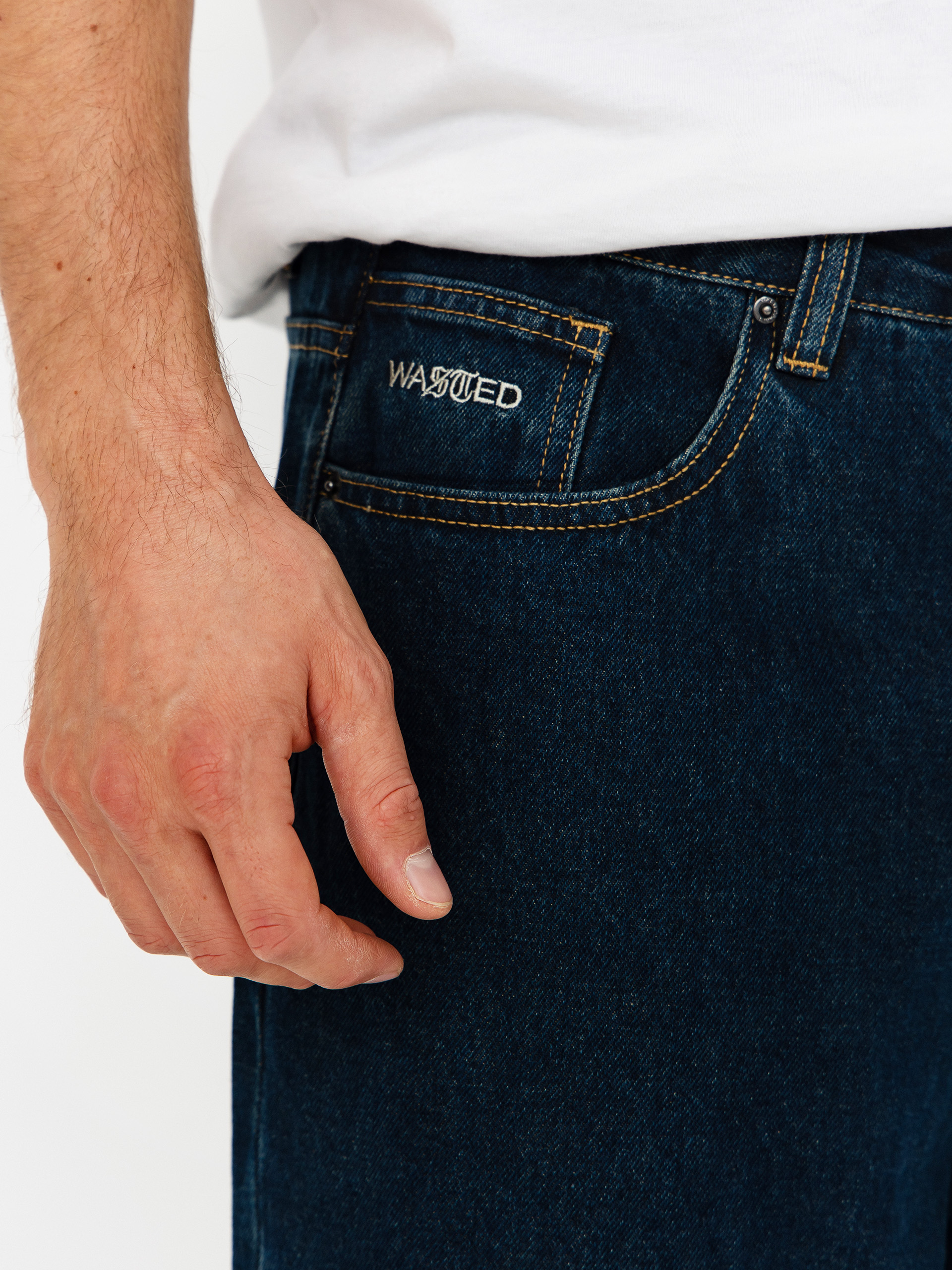 Штани Wasted Paris Crest Casper (raw blue)