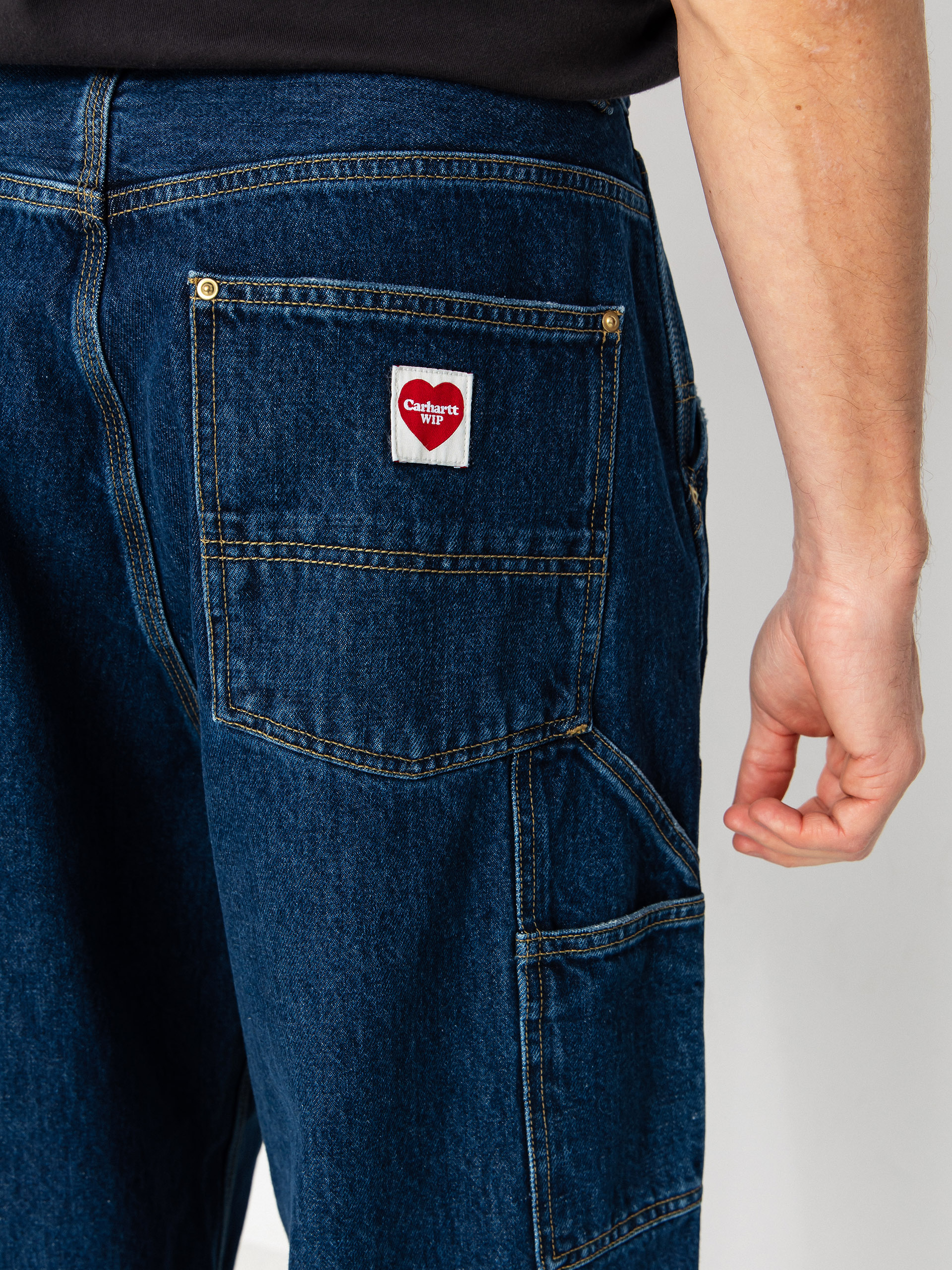 Штани Carhartt WIP Nash Double Knee (blue/stone washed)