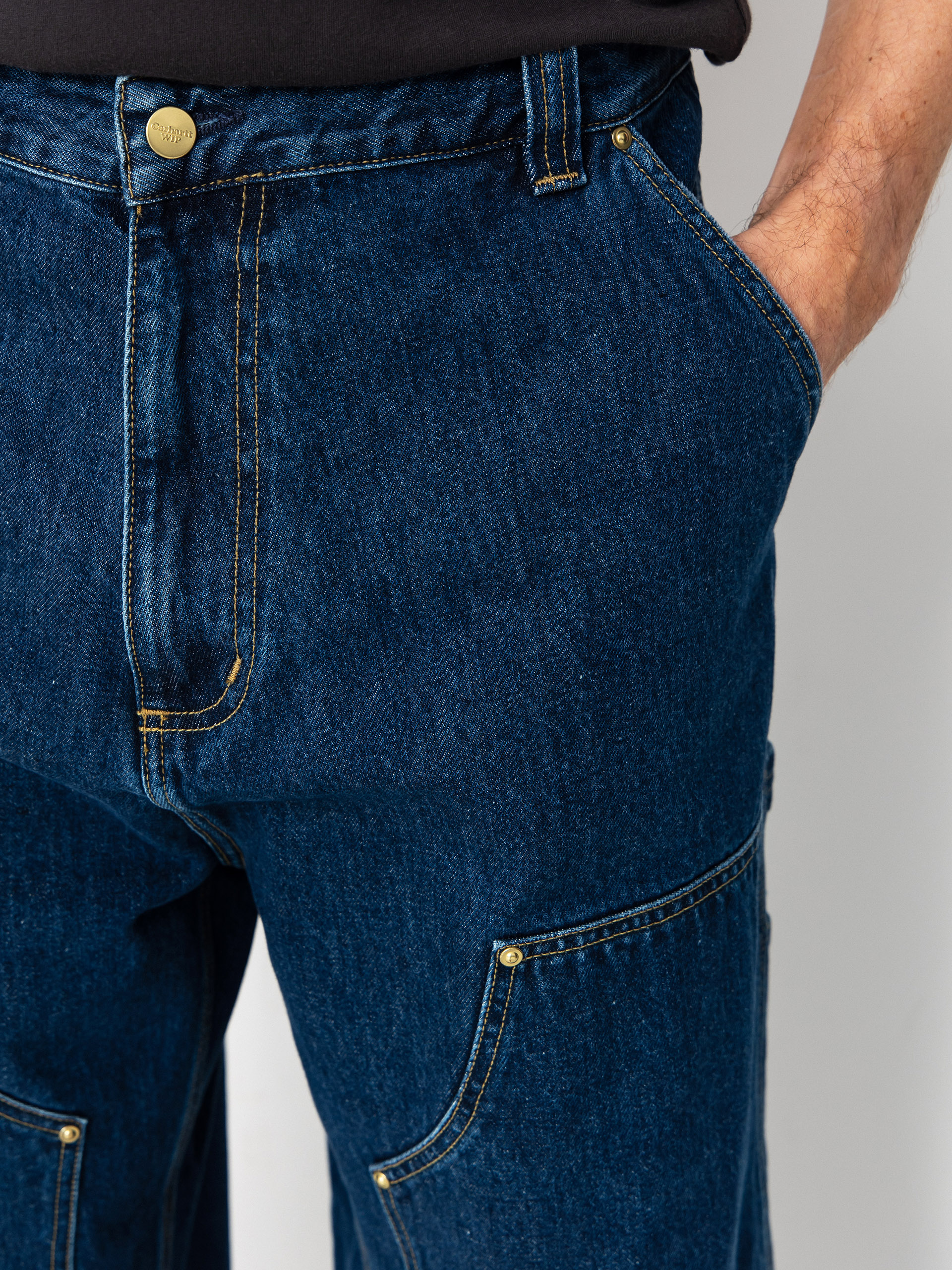 Штани Carhartt WIP Nash Double Knee (blue/stone washed)