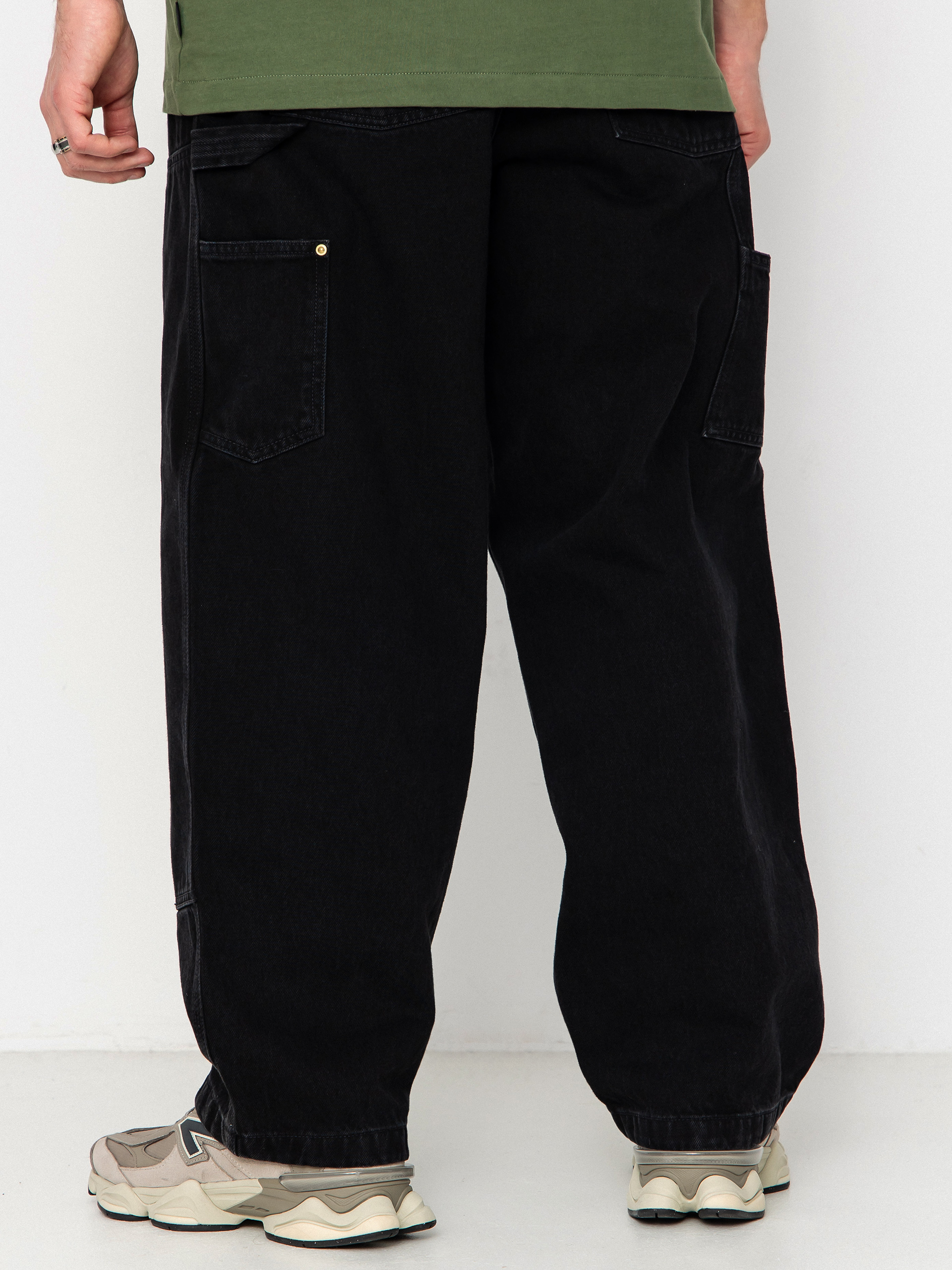 Штани Carhartt WIP Nash Double Knee (black/stone washed)