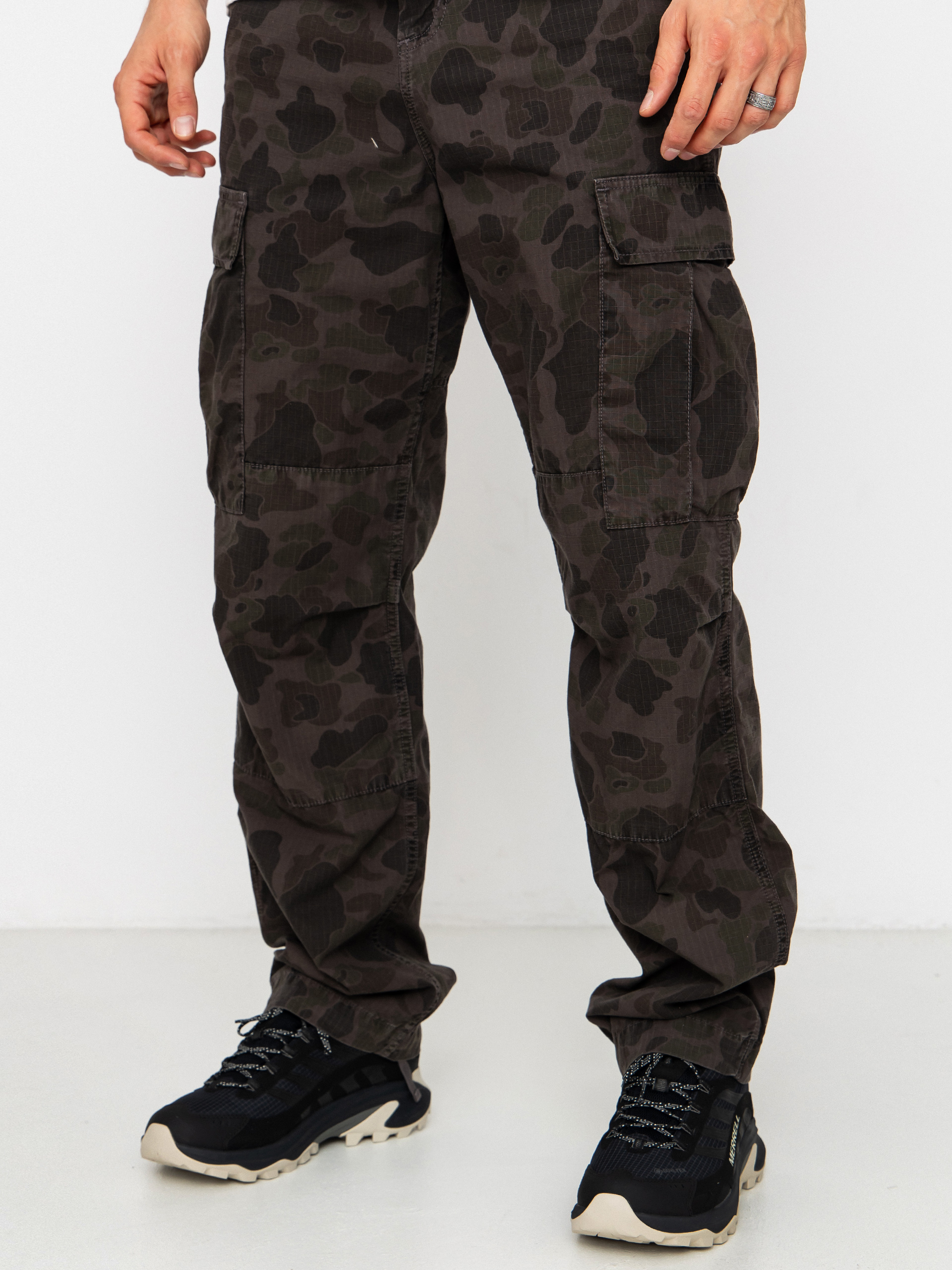 Штани Carhartt WIP Duck Cargo (camo duck/green/porphyry/garment dyed)