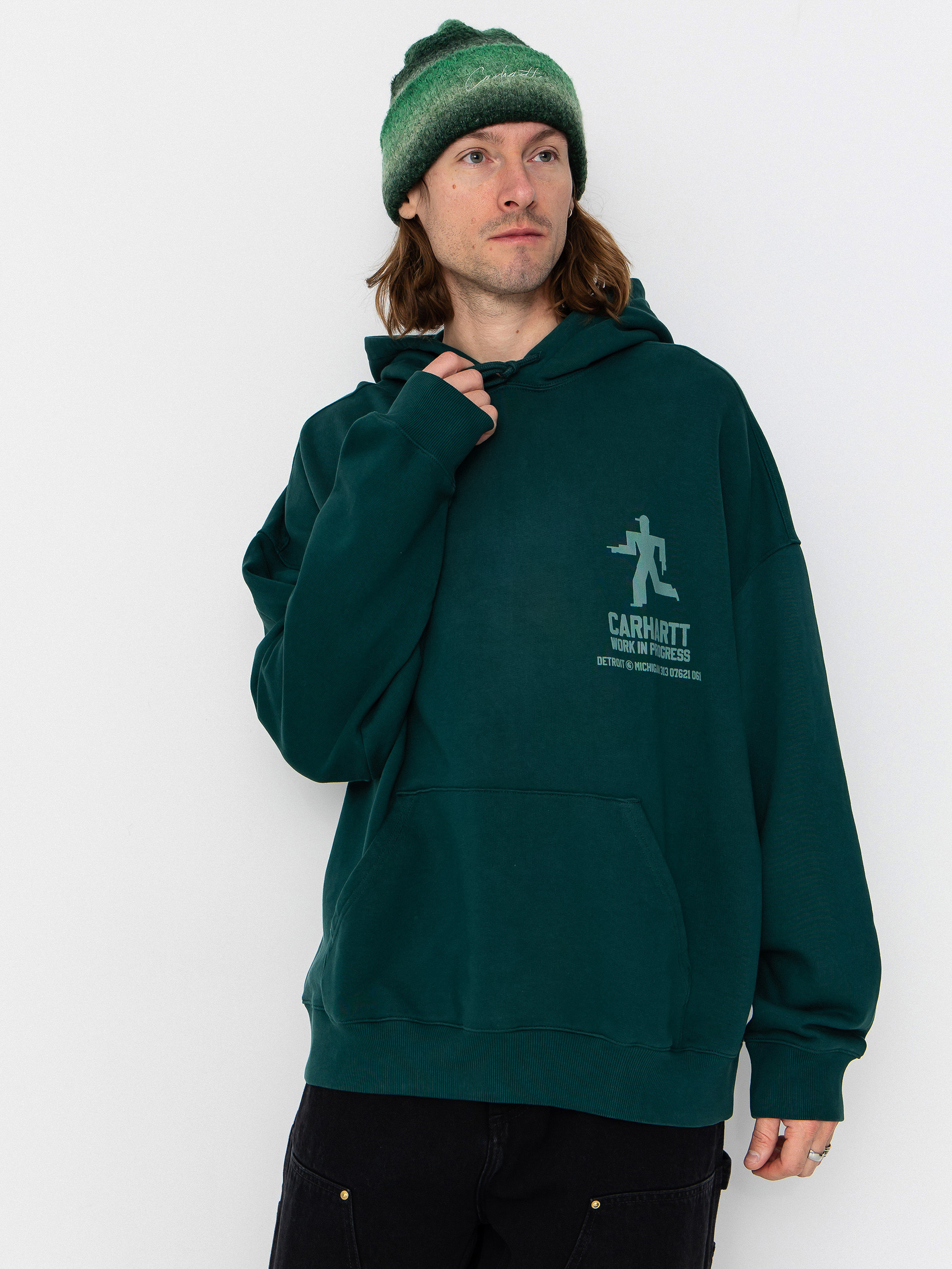 Худі Carhartt WIP Distance HD (dark fir/stone dyed)