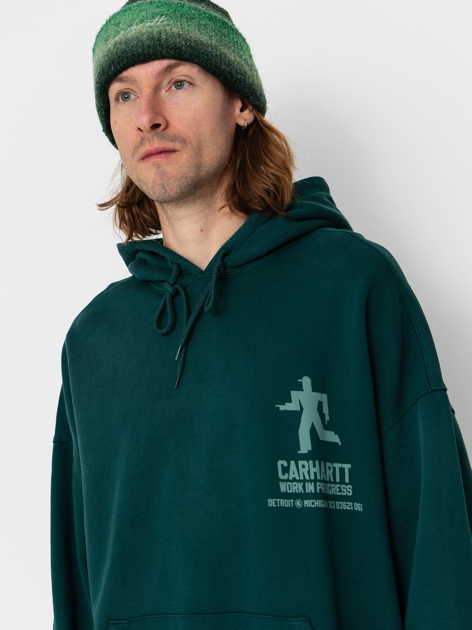 Худі Carhartt WIP Distance HD (dark fir/stone dyed)