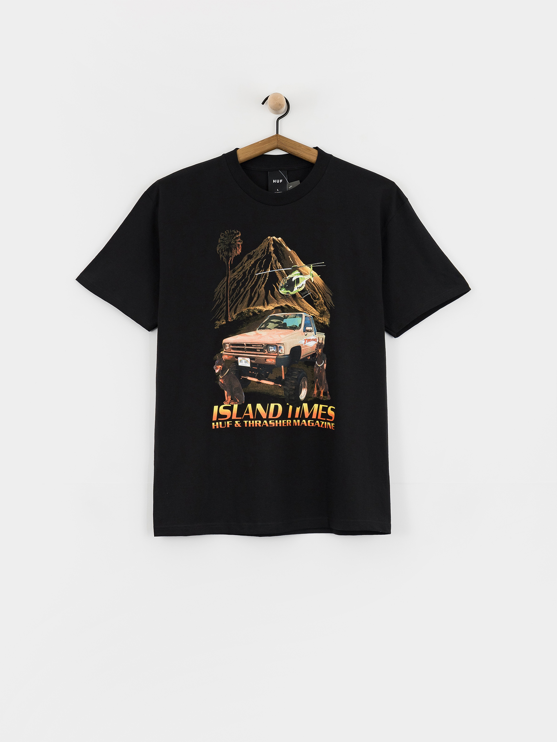 Футболка HUF X Thrasher Island Times (black)