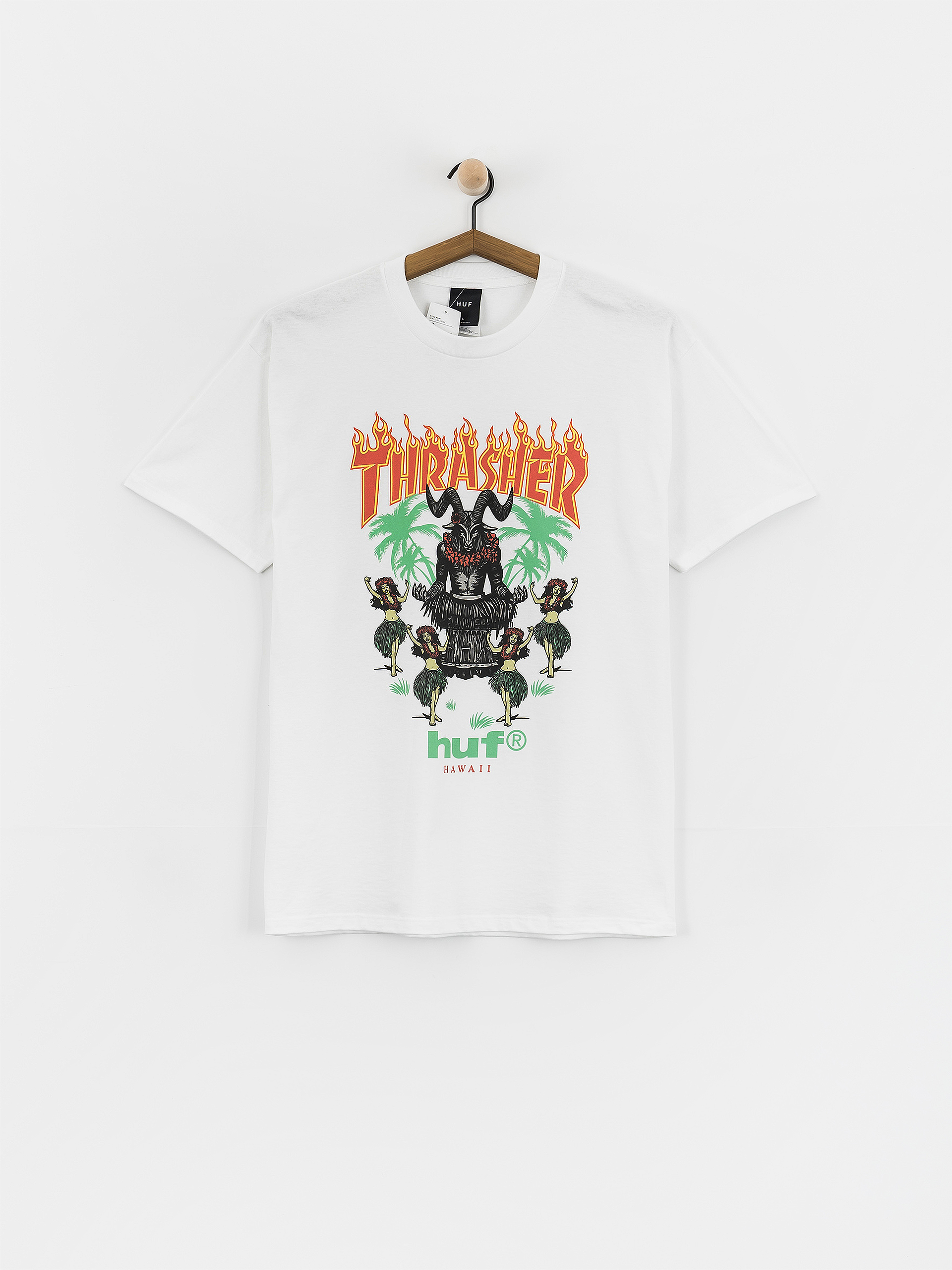 Футболка HUF X Thrasher Goat Luau (white)