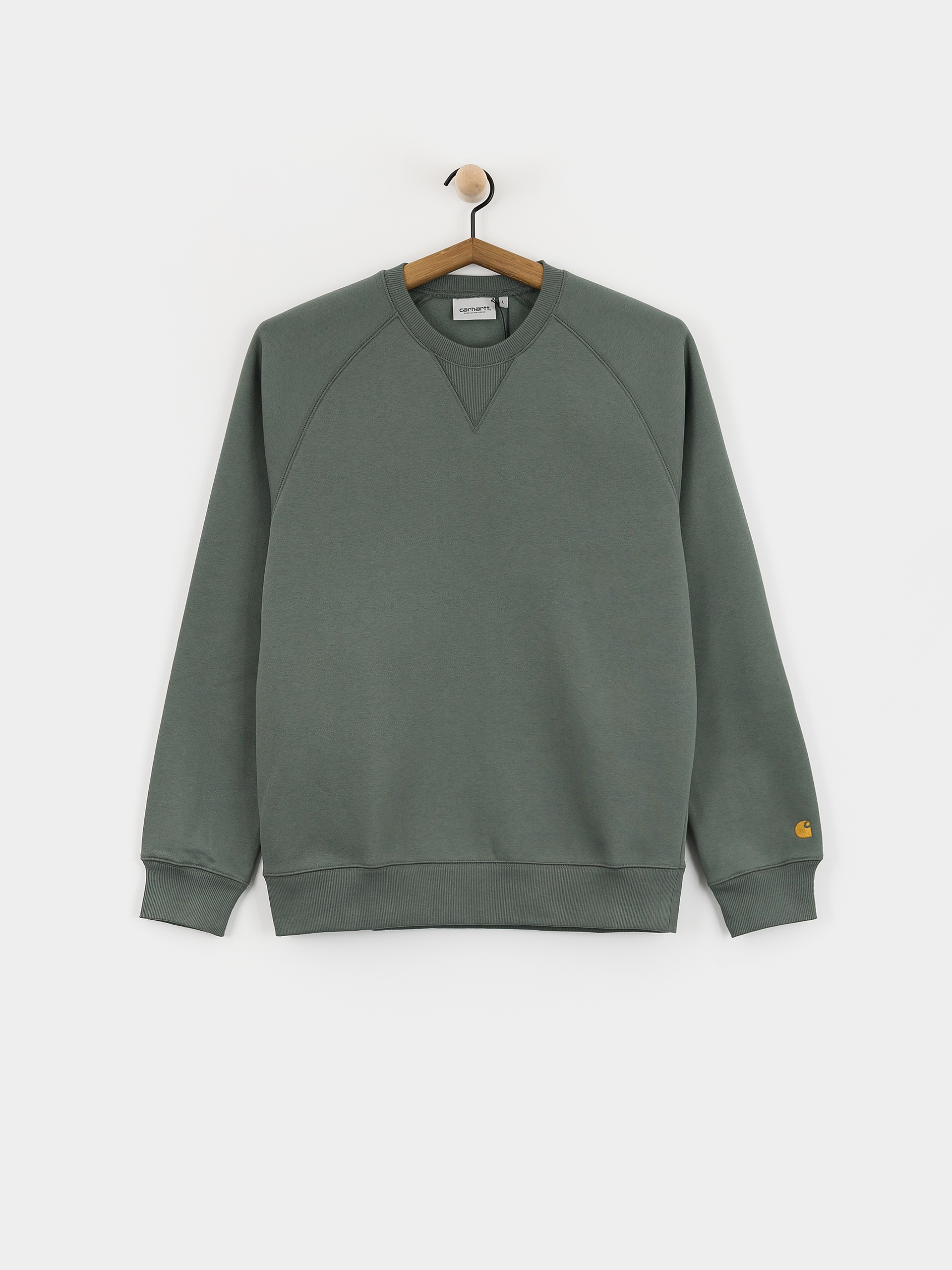 Світшот Carhartt WIP Chase (velvet green/gold)
