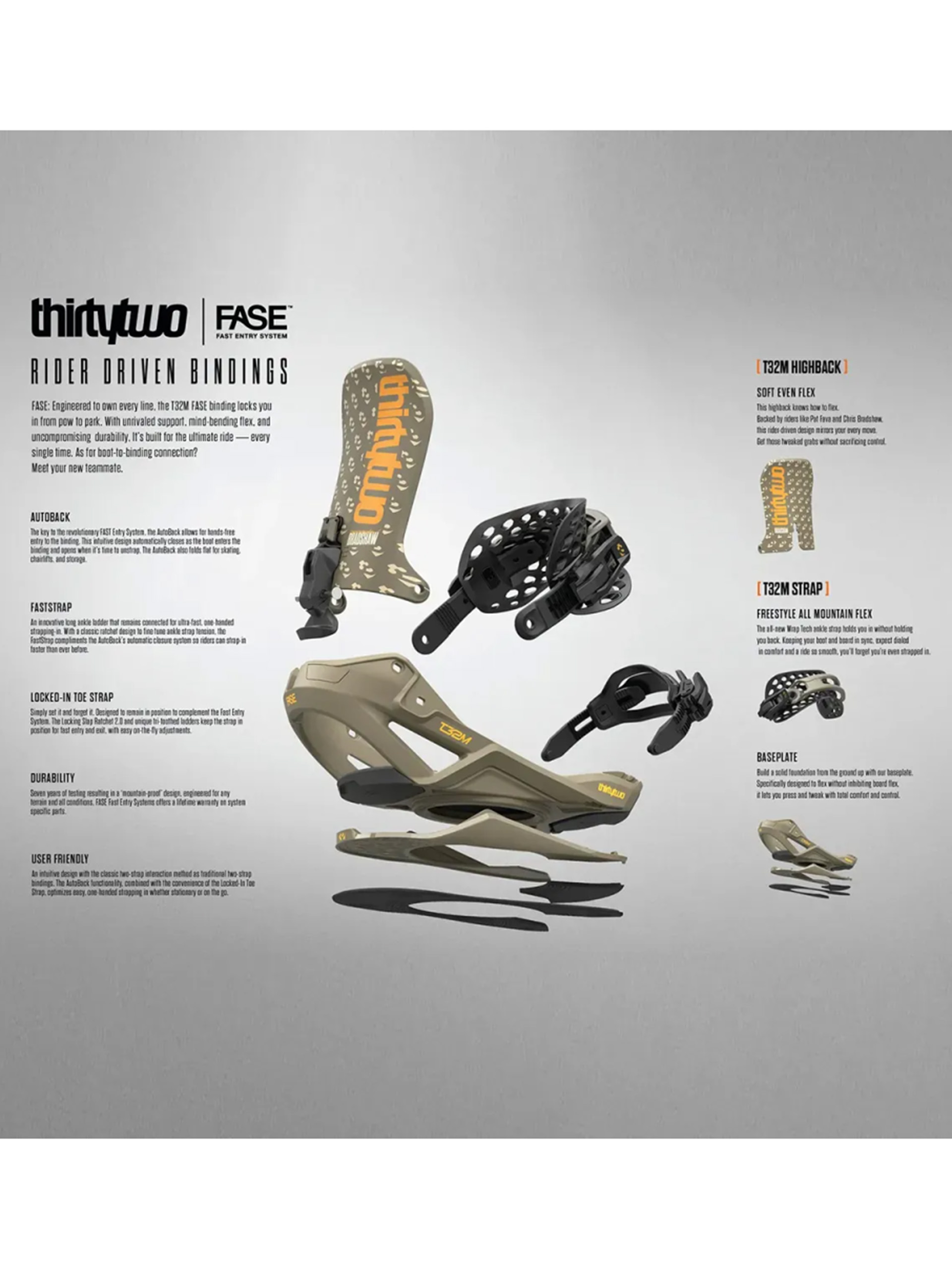 Сноубордичні кріплення ThirtyTwo T32M Fase (Fava)