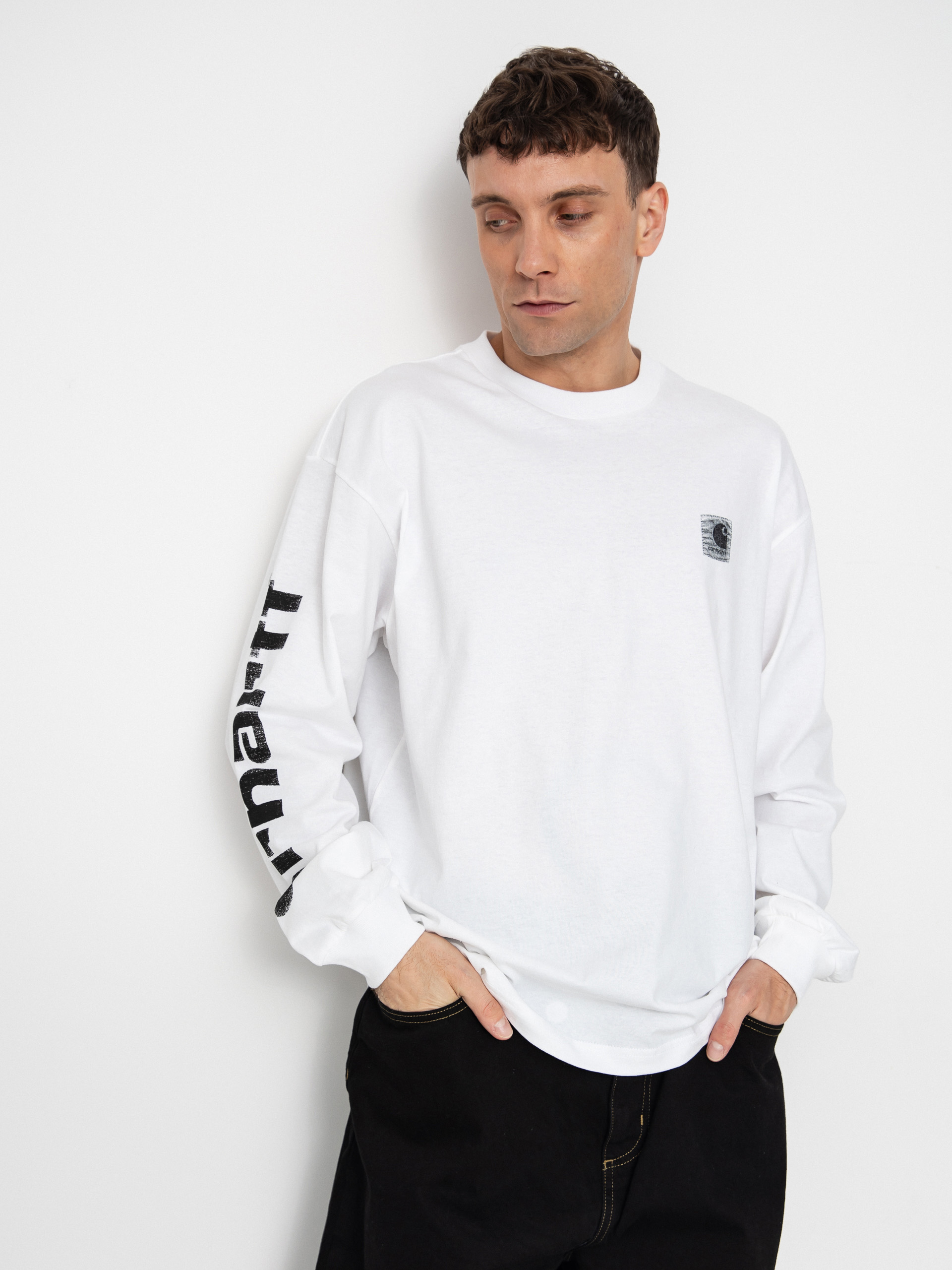 Лонгслів Carhartt WIP Archive Script (white)