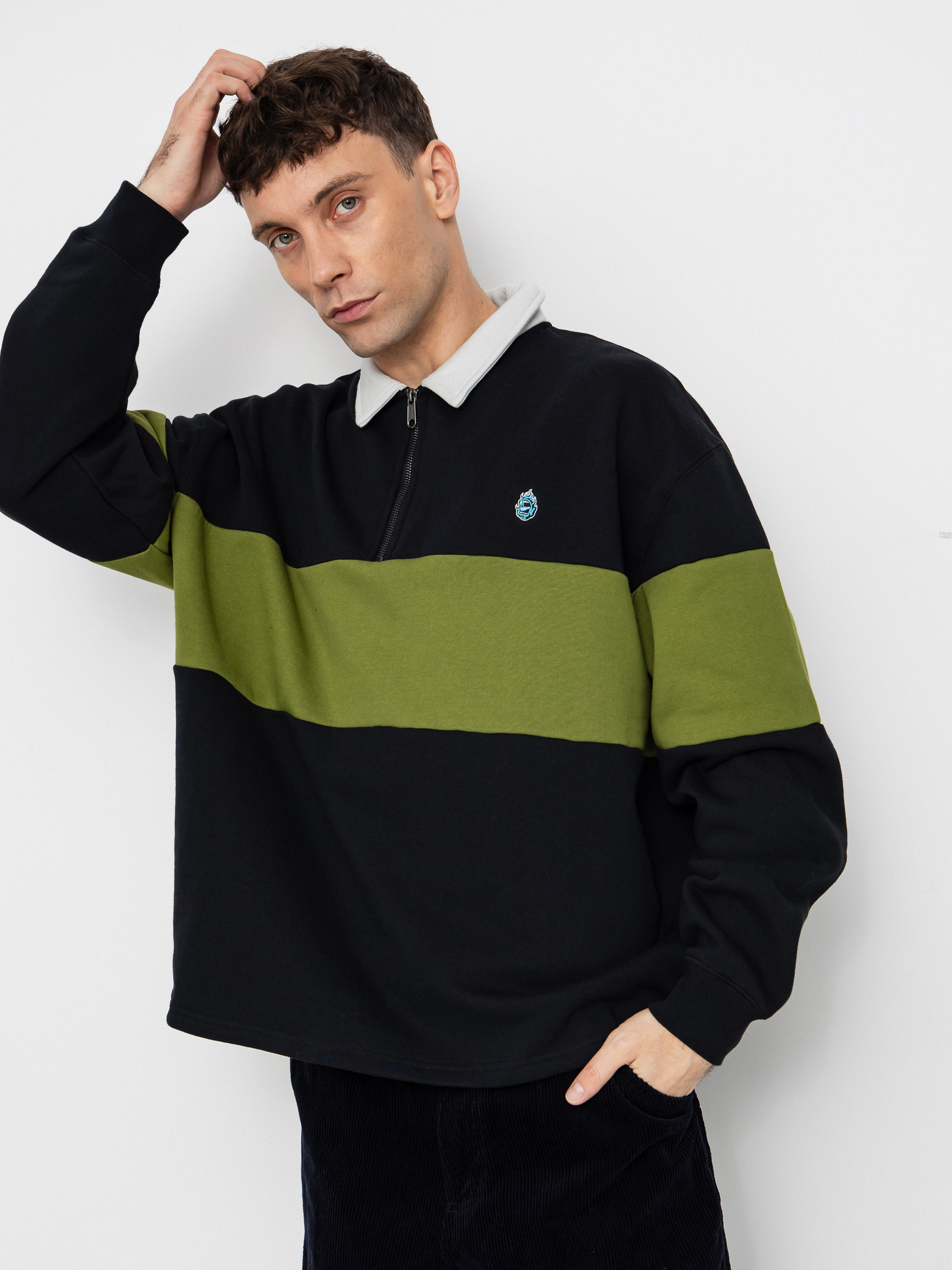 Світшот Santa Cruz Screaming Mini Flame 1/4 Zip (black)