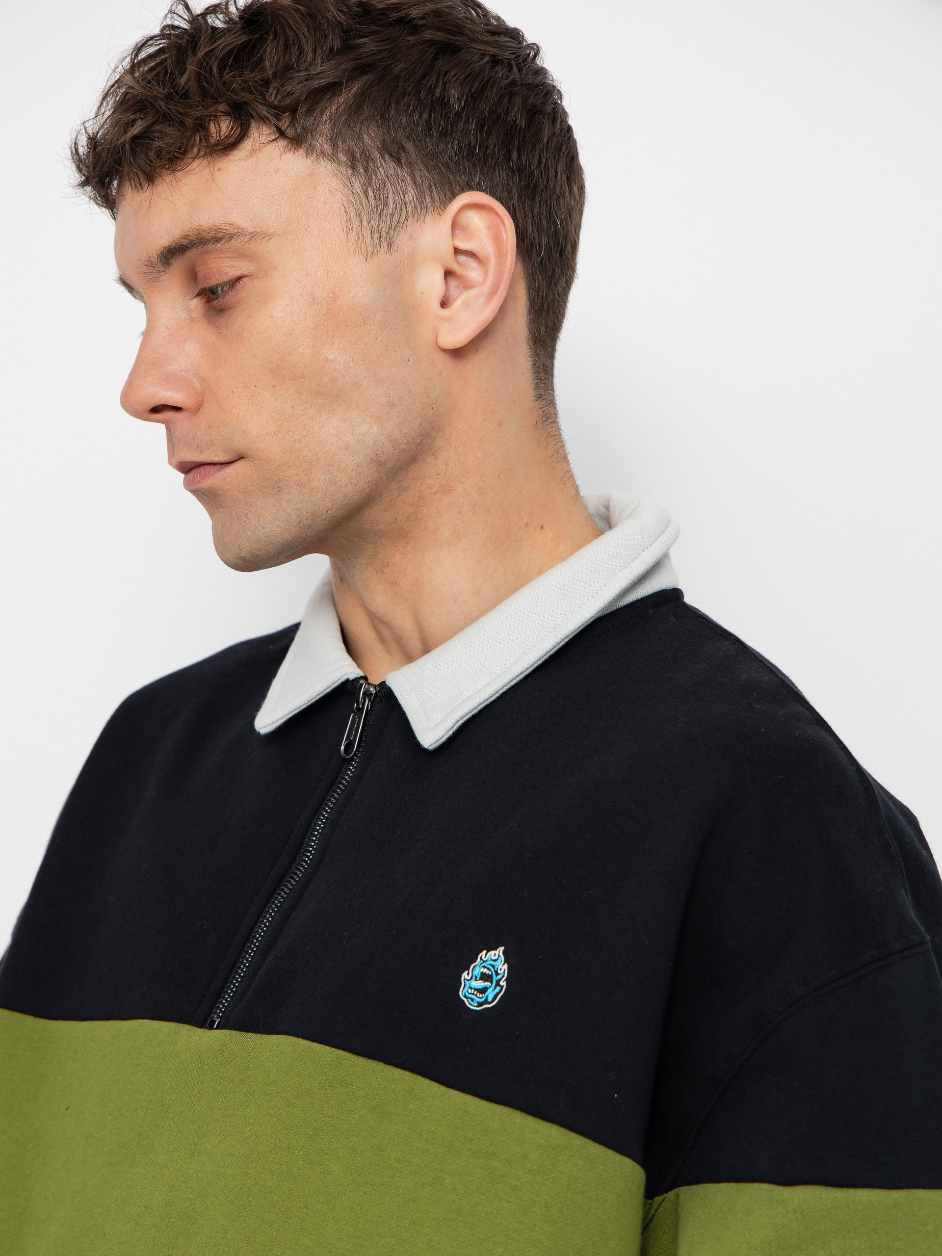 Світшот Santa Cruz Screaming Mini Flame 1/4 Zip (black)