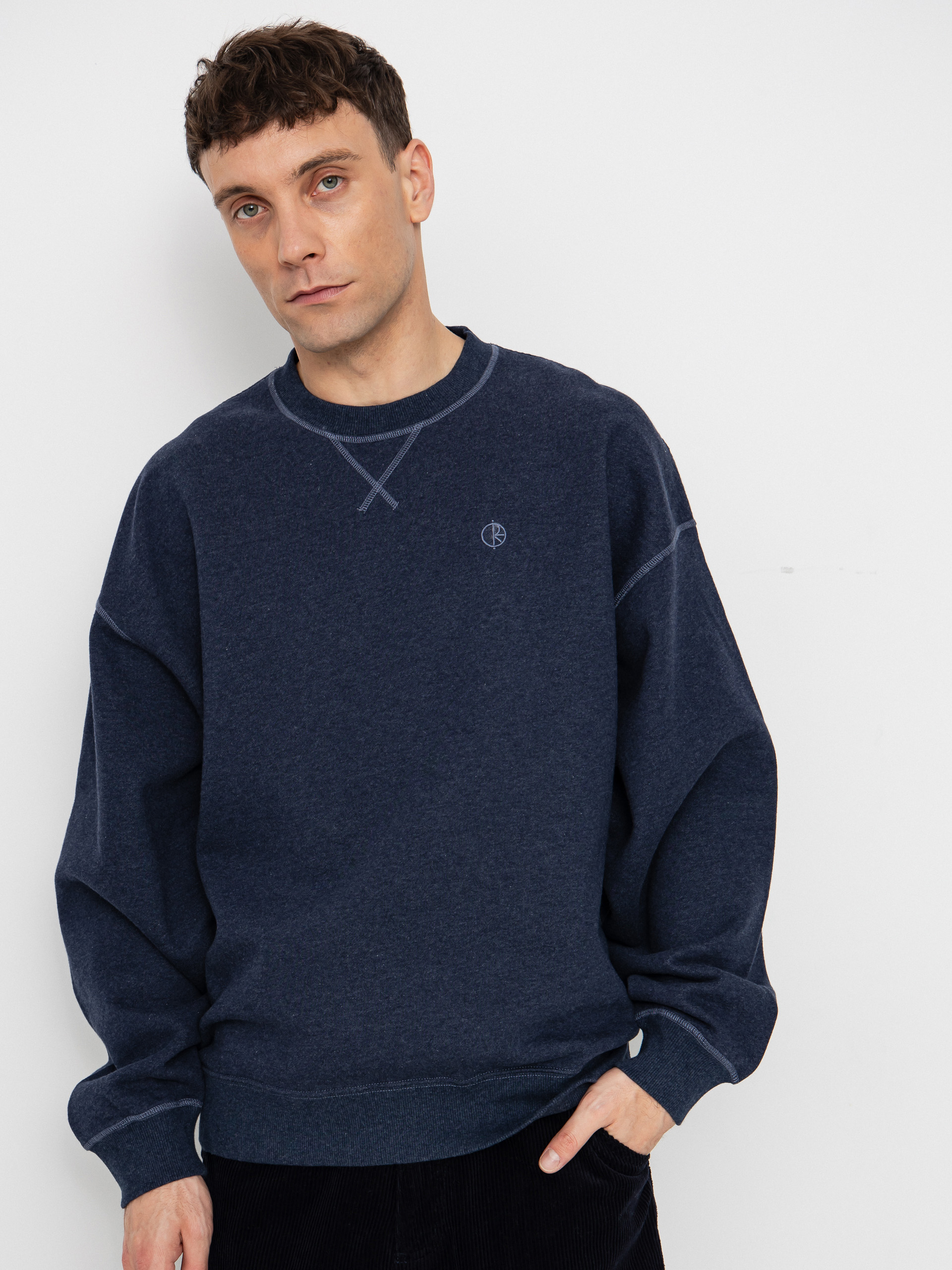 u0421u0432u0456u0442u0448u043eu0442 Polar Skate Frankie Crewneck (navy melange)