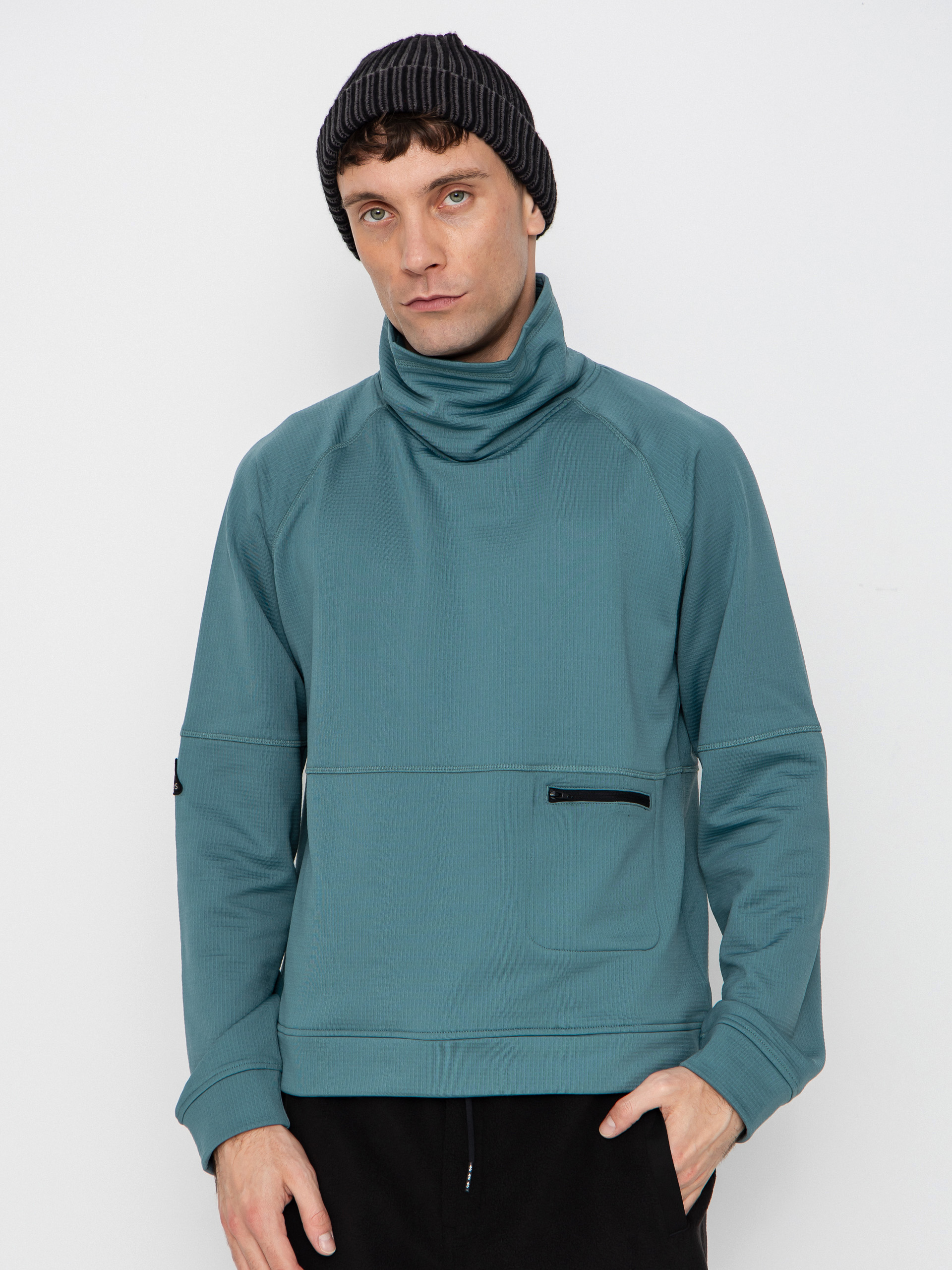 u0421u0432u0456u0442u0448u043eu0442 Jones Snowboards Flagship Rec Grid 1/2 Zip (atlantic blue)