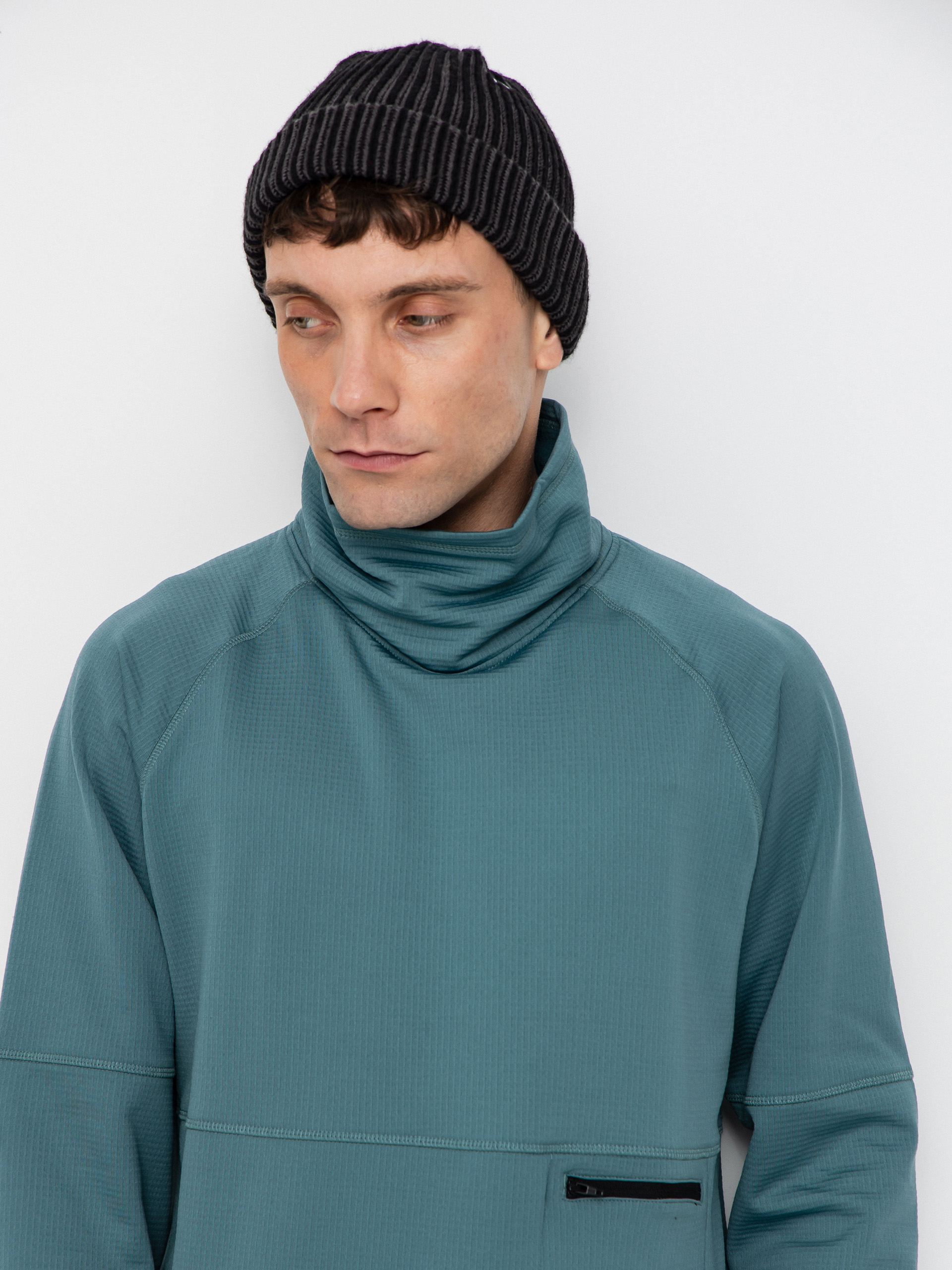 Світшот Jones Snowboards Flagship Rec Grid 1/2 Zip (atlantic blue)