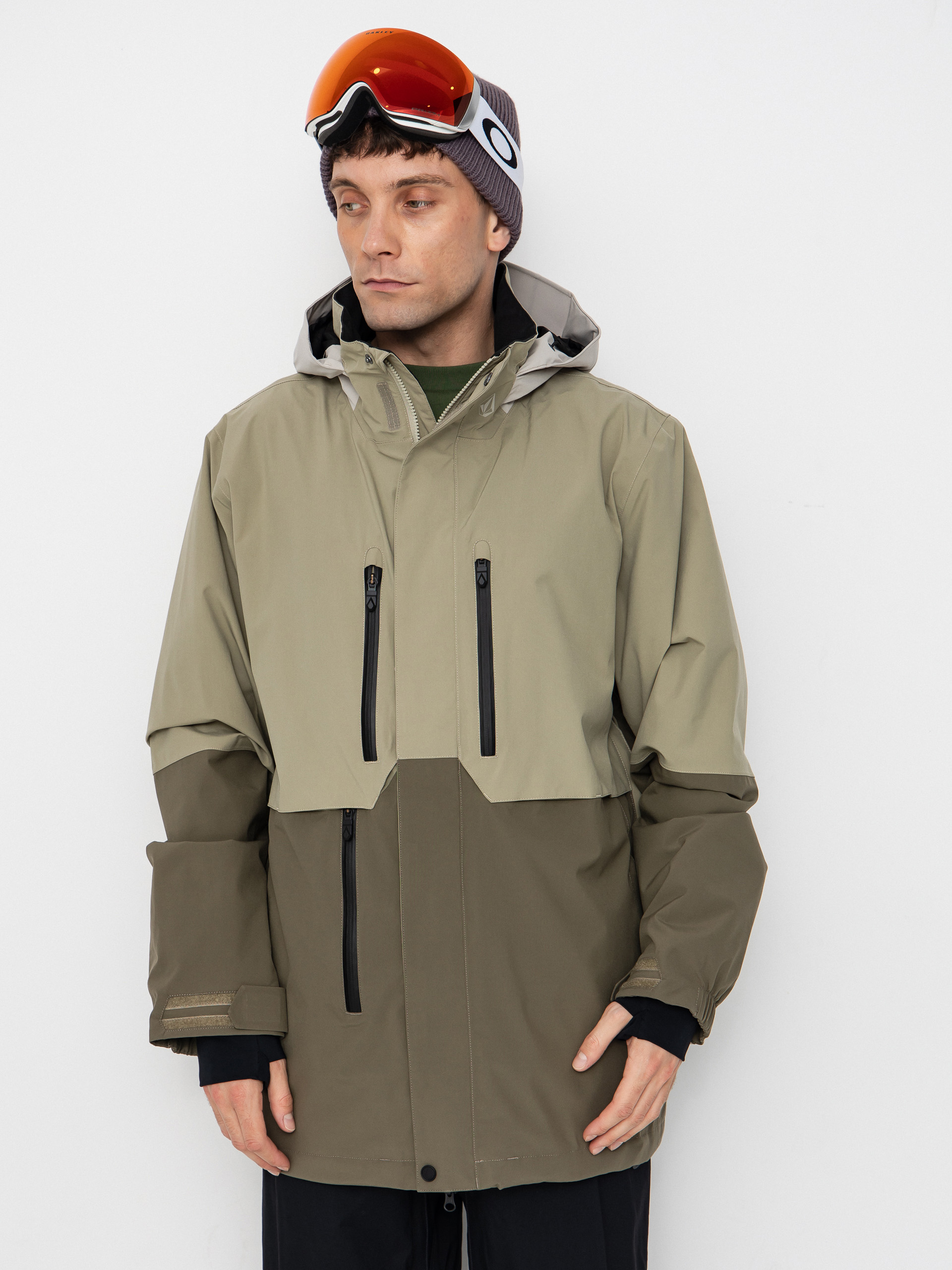 Чоловіча Сноубордична куртка Volcom Rnge Stretch 30K (moss green)
