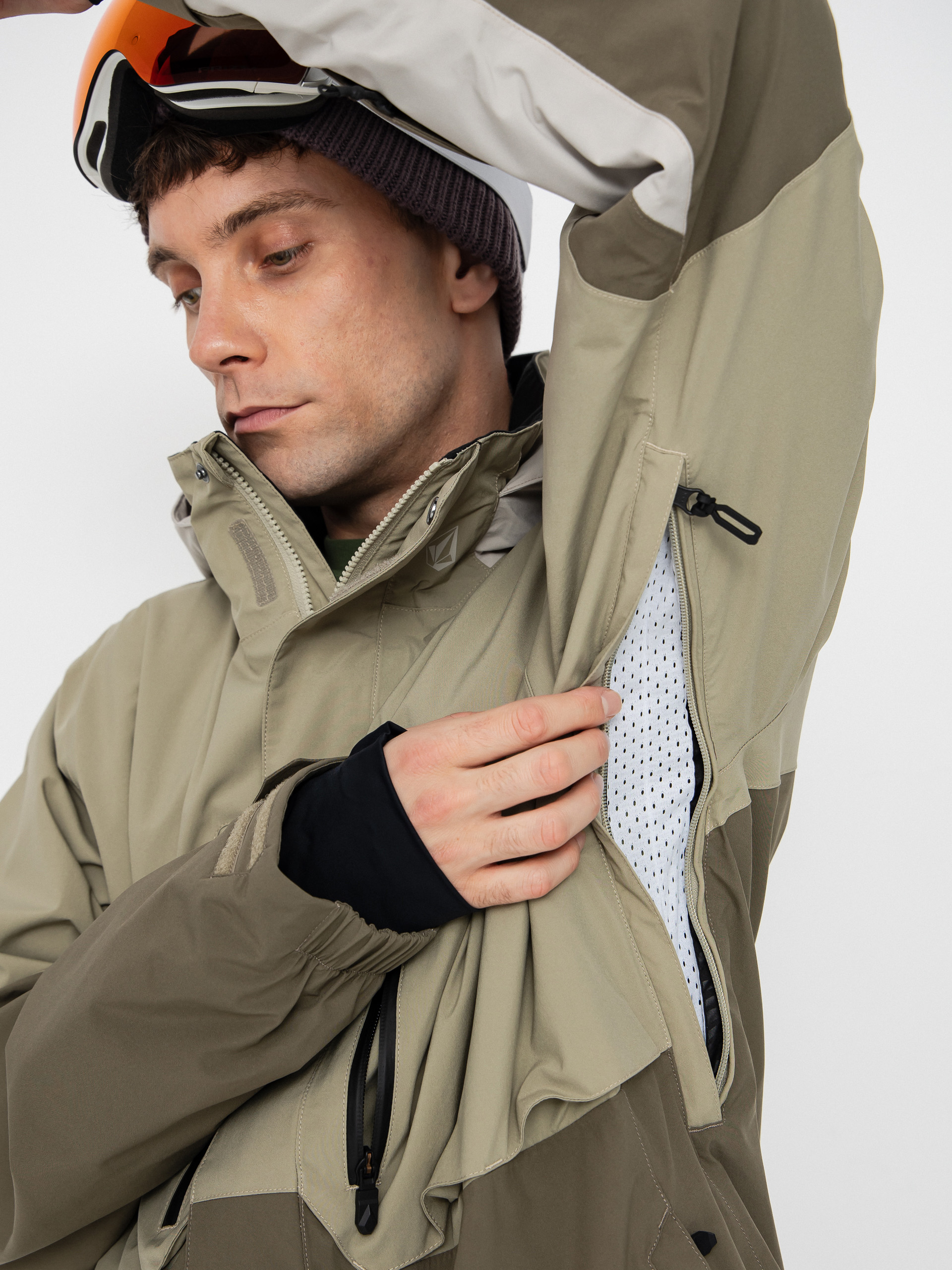 Чоловіча Сноубордична куртка Volcom Rnge Stretch 30K (moss green)