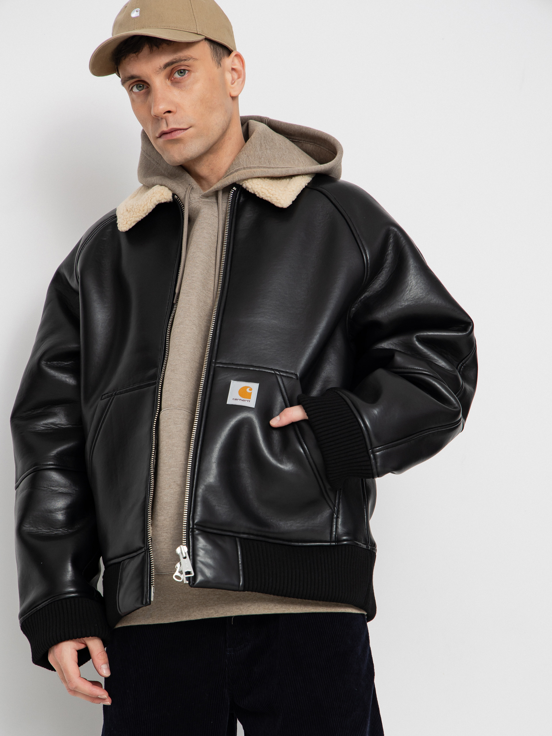 Куртка Carhartt WIP Shepton - чорний (black/natural)
