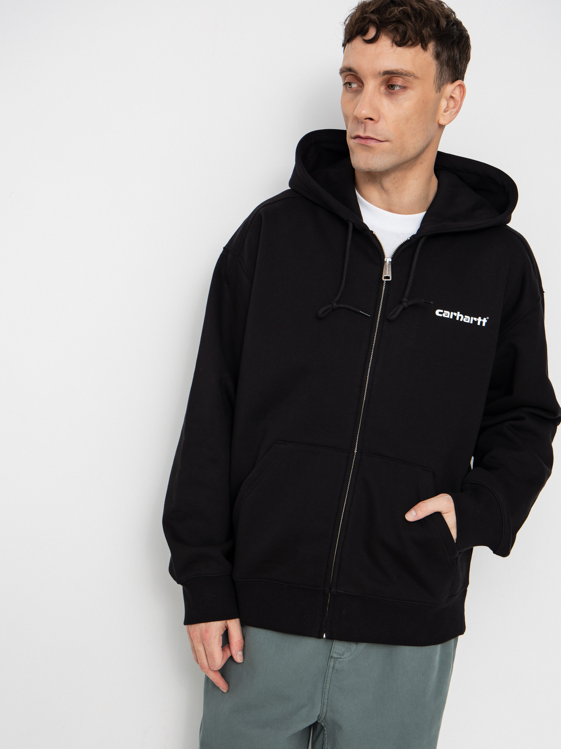 haruuh ページ Худі Carhartt WIP Archive Lines ZHD - чорний (black)