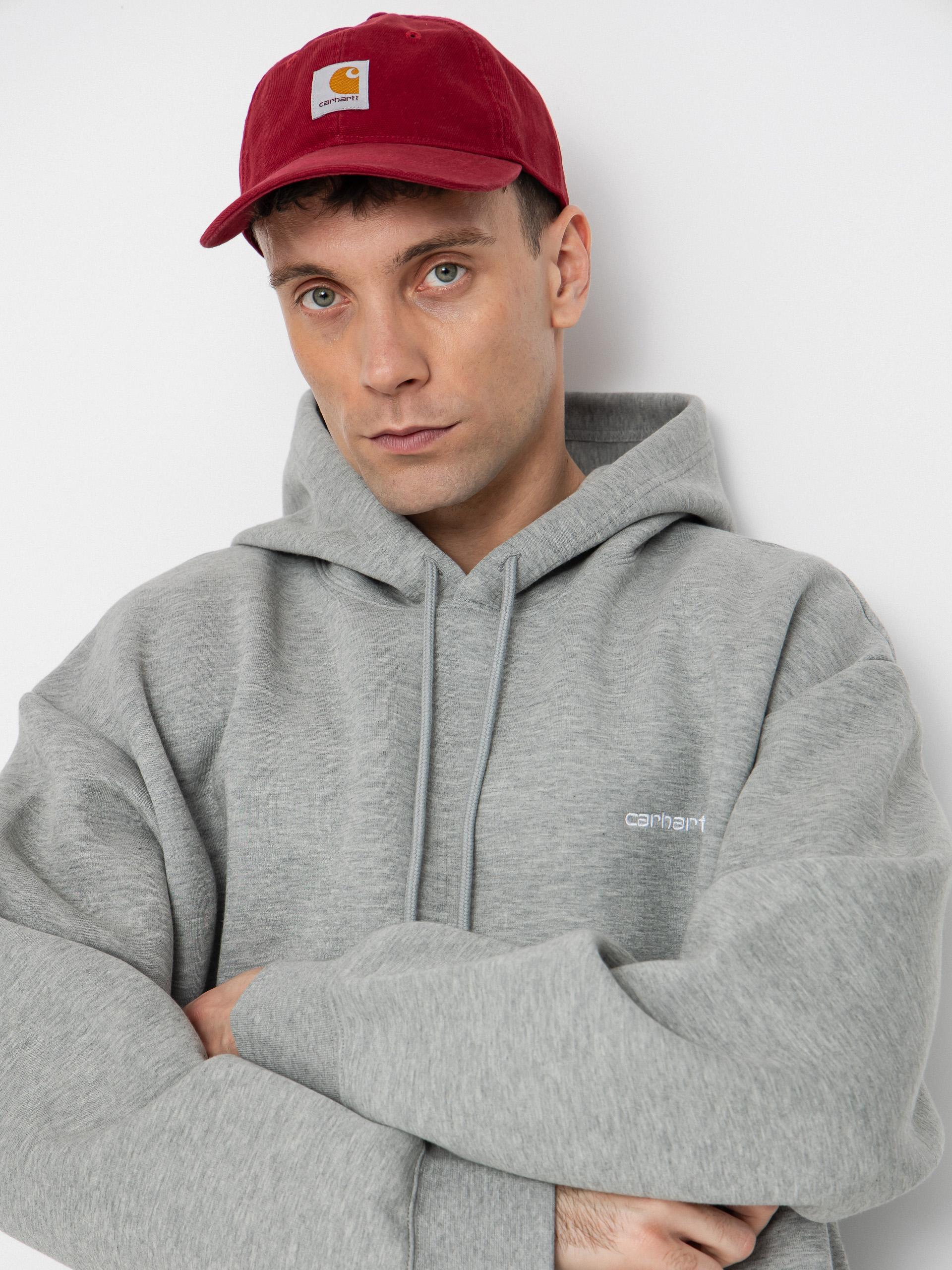 Худі Carhartt WIP Alda HD (grey heather/white)
