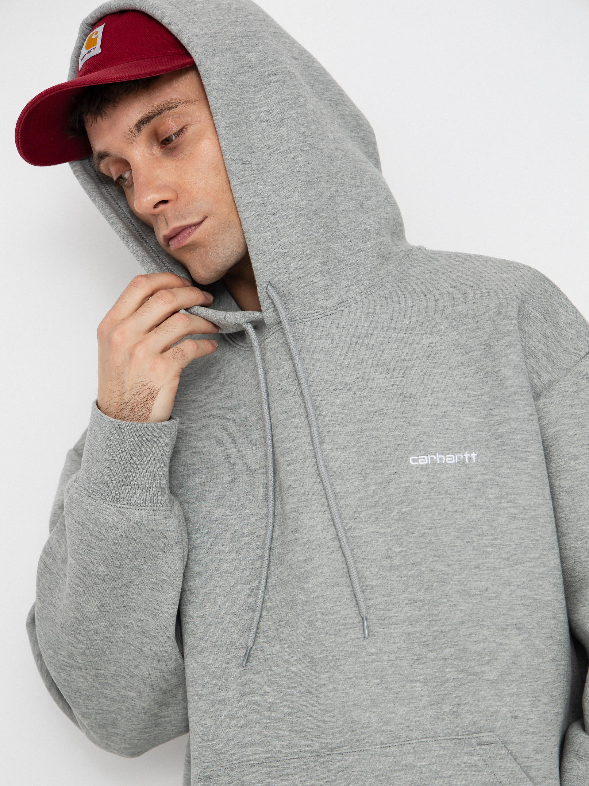 Худі Carhartt WIP Alda HD (grey heather/white)