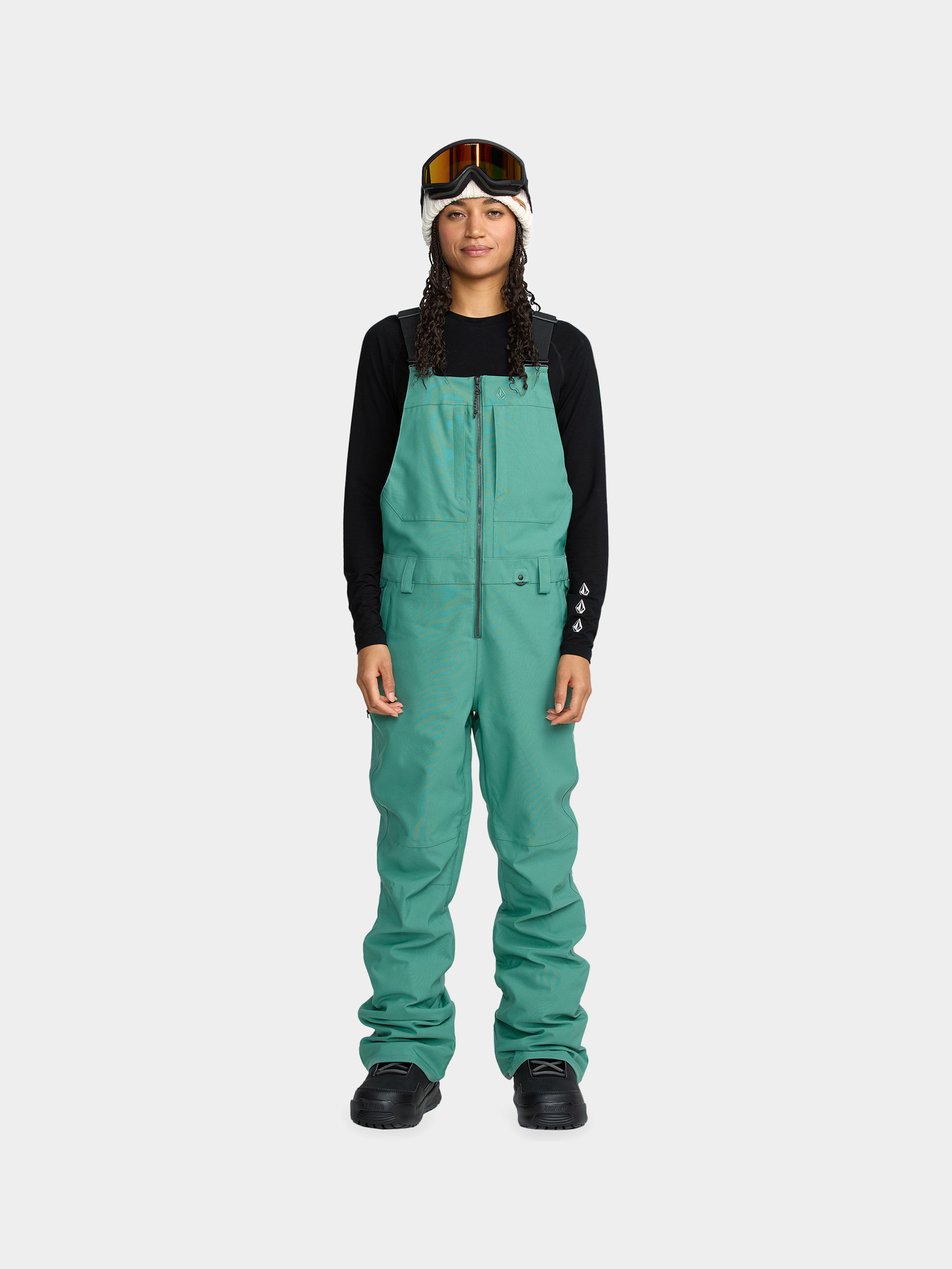 Жіночі Сноубордичні штани Volcom Swift Bib Overall (spruce green)