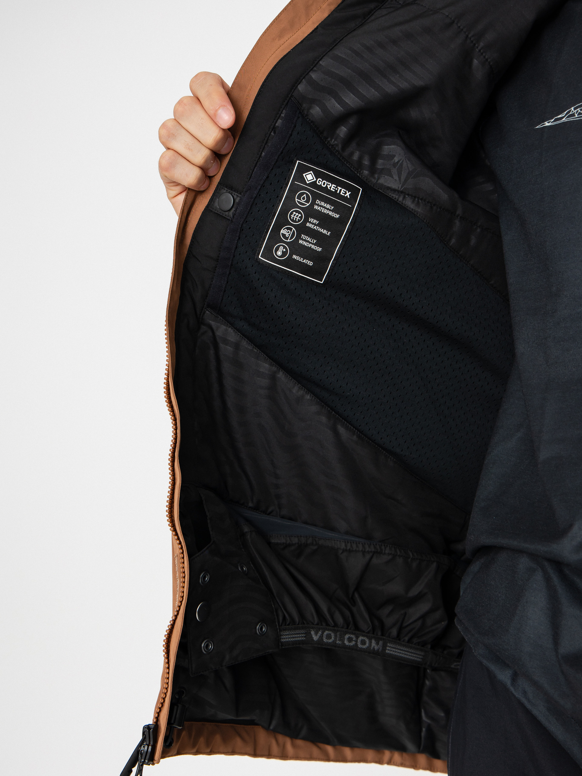 Чоловіча Сноубордична куртка Volcom Dua Ins Gore Tex (terra brown)