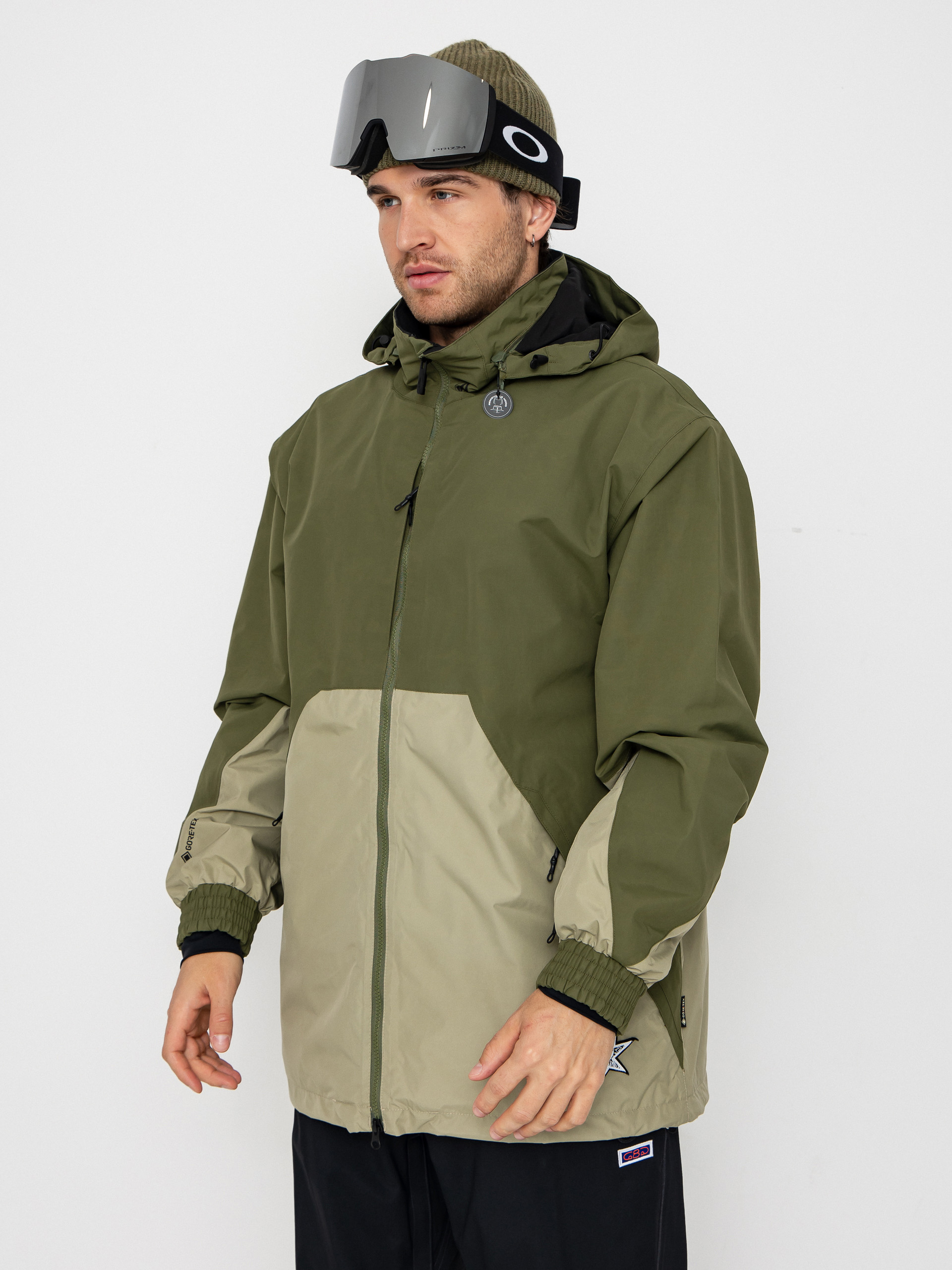 Чоловіча Сноубордична куртка Volcom Longo Gore Tex (dark olive)