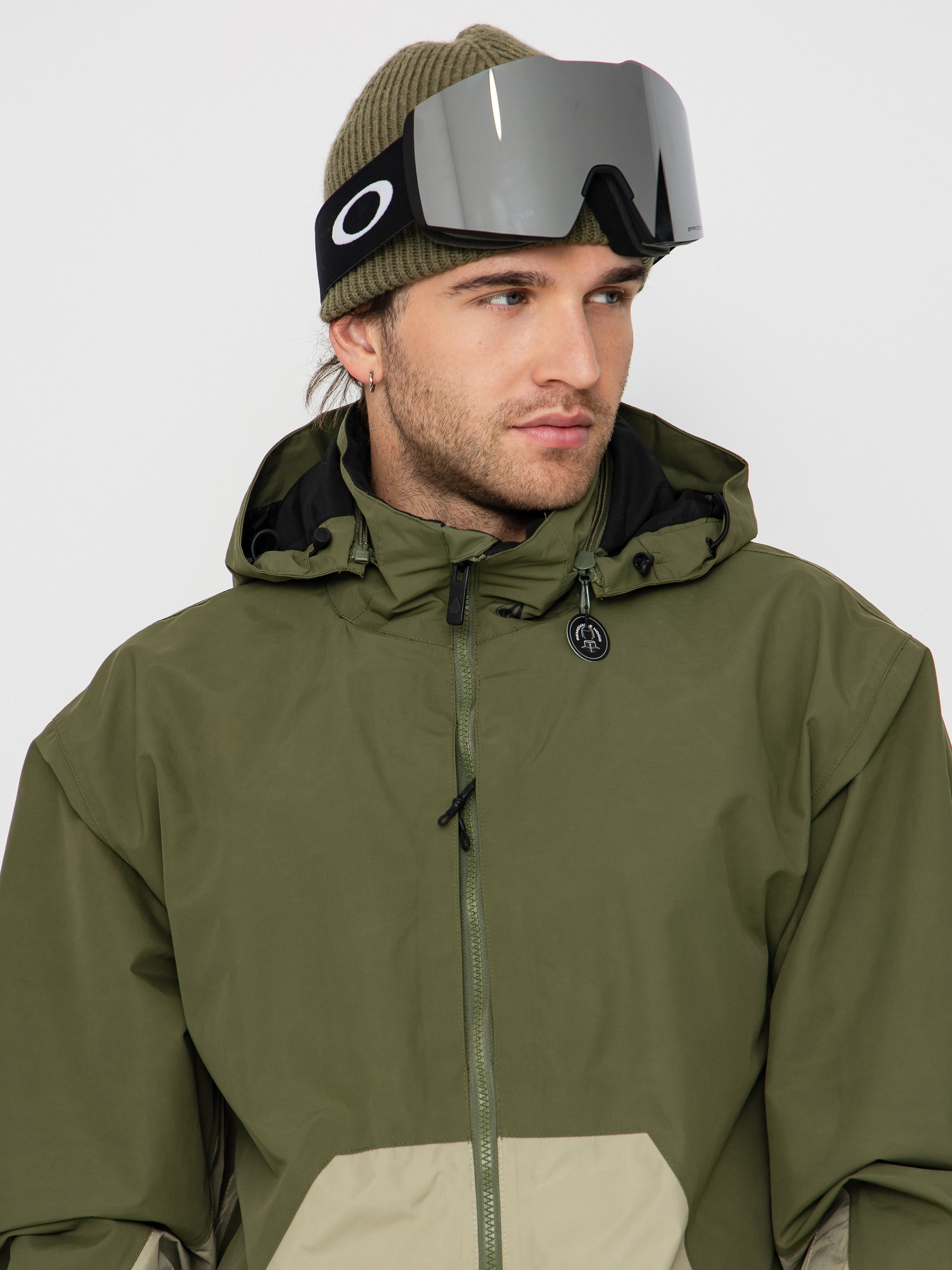 Чоловіча Сноубордична куртка Volcom Longo Gore Tex (dark olive)