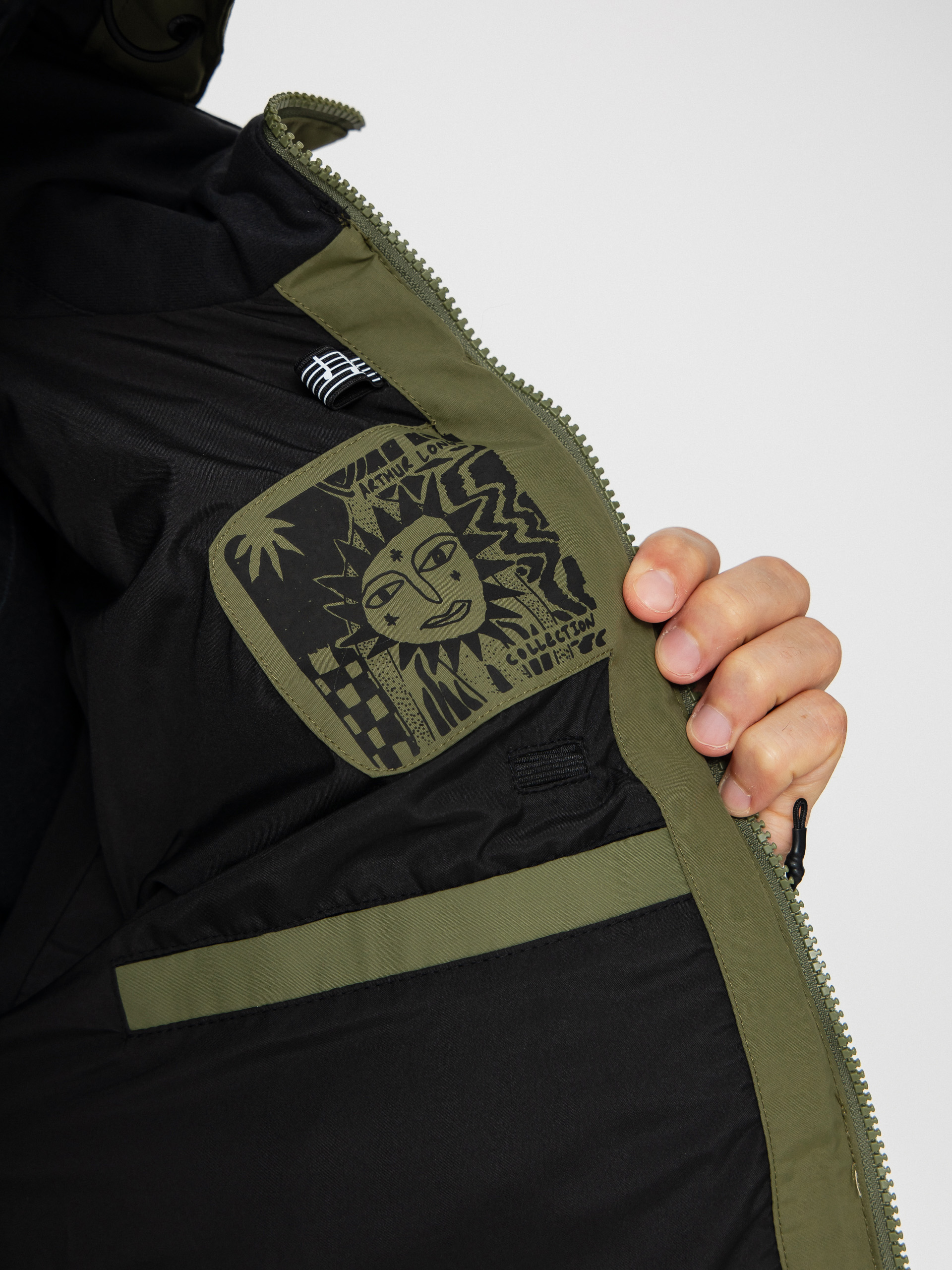 Чоловіча Сноубордична куртка Volcom Longo Gore Tex (dark olive)