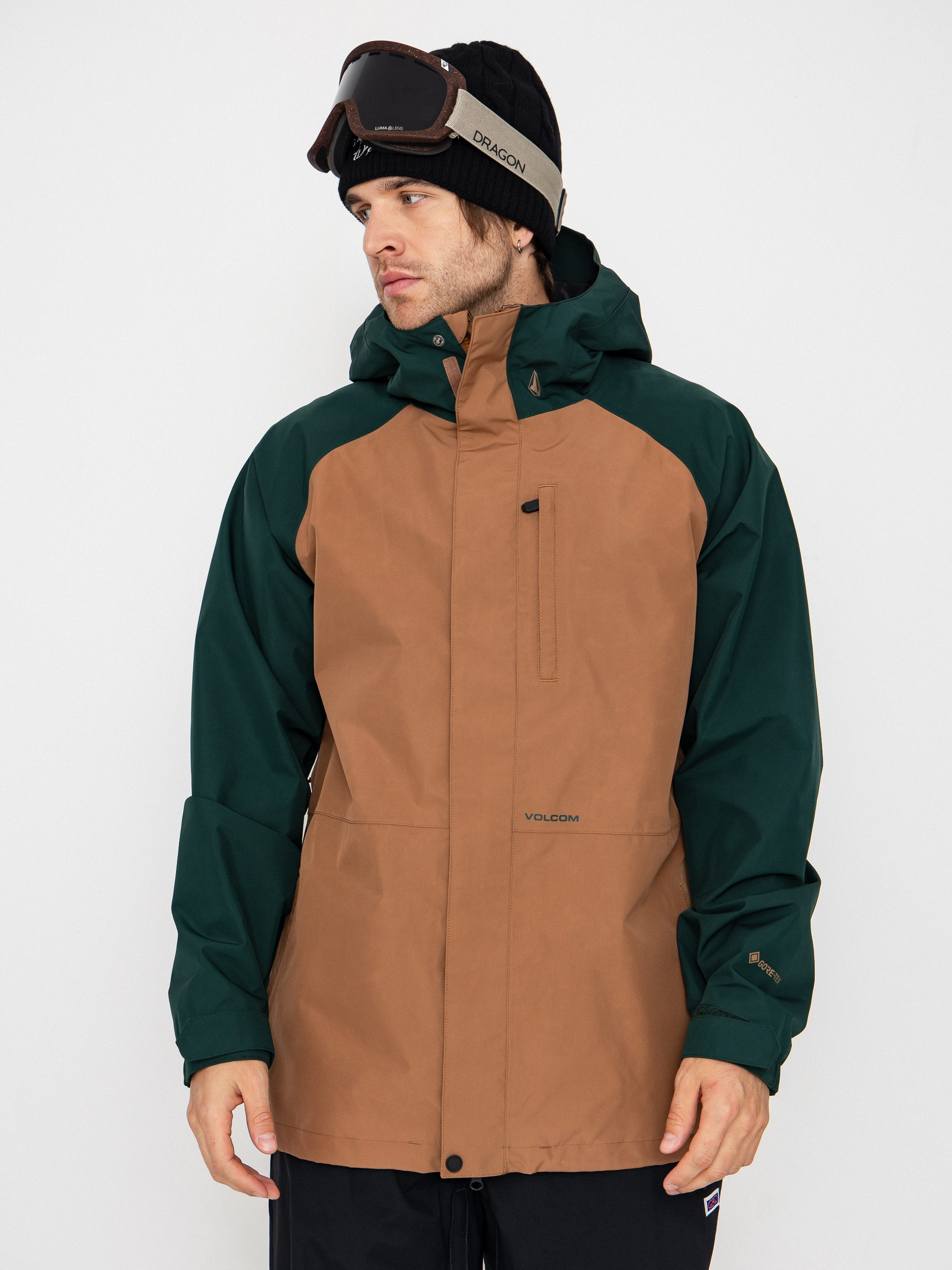 Чоловіча Сноубордична куртка Volcom Dua Gore Tex (terra brown)