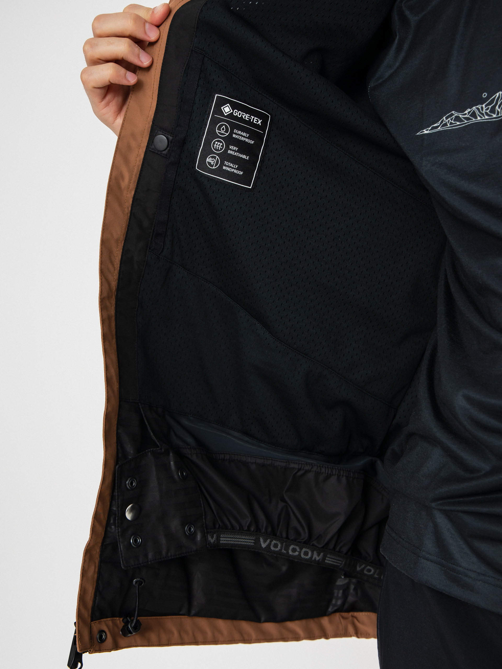 Чоловіча Сноубордична куртка Volcom Dua Gore Tex (terra brown)