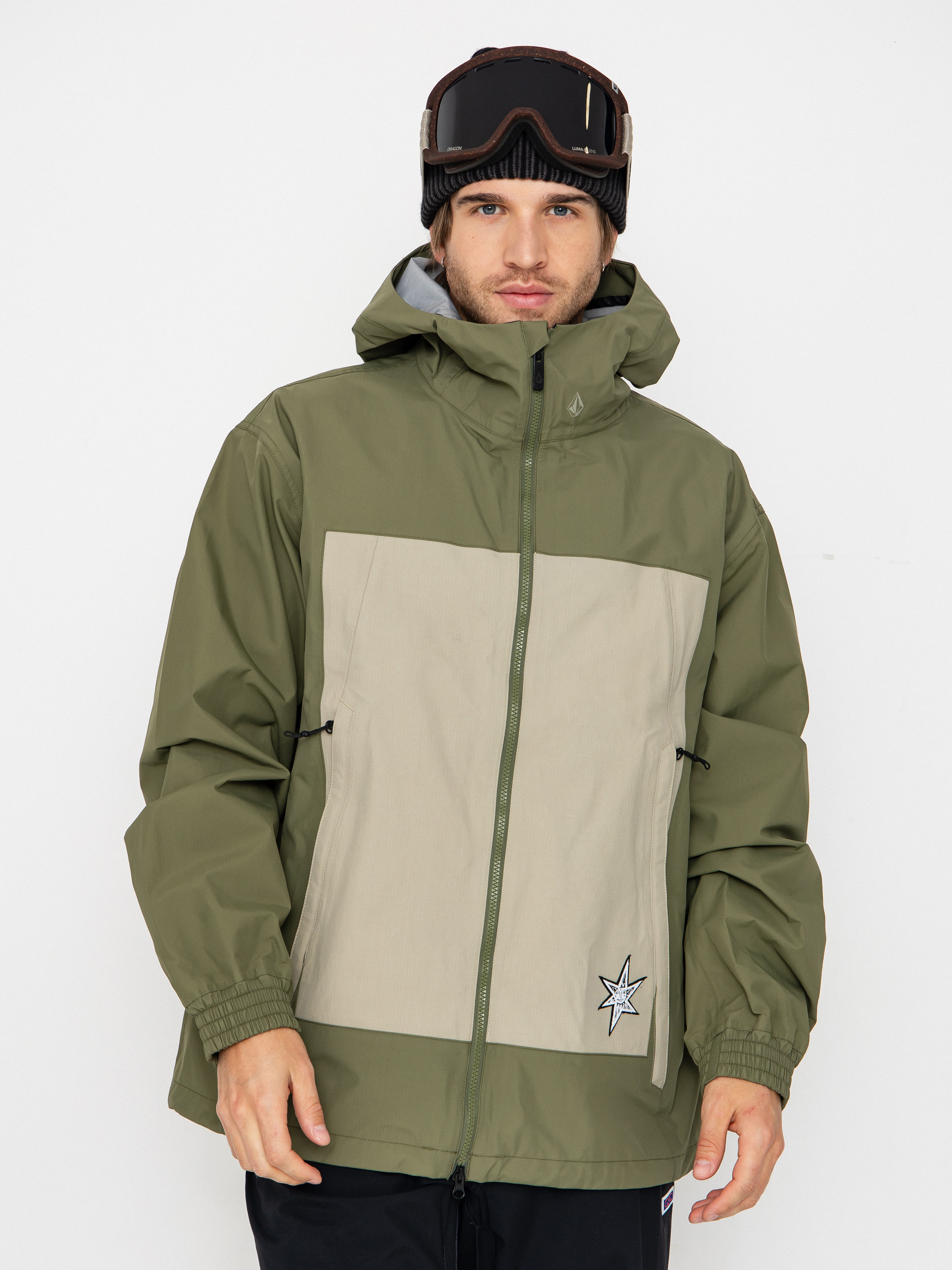 Чоловіча Сноубордична куртка Volcom Arthur 3L (dark olive)