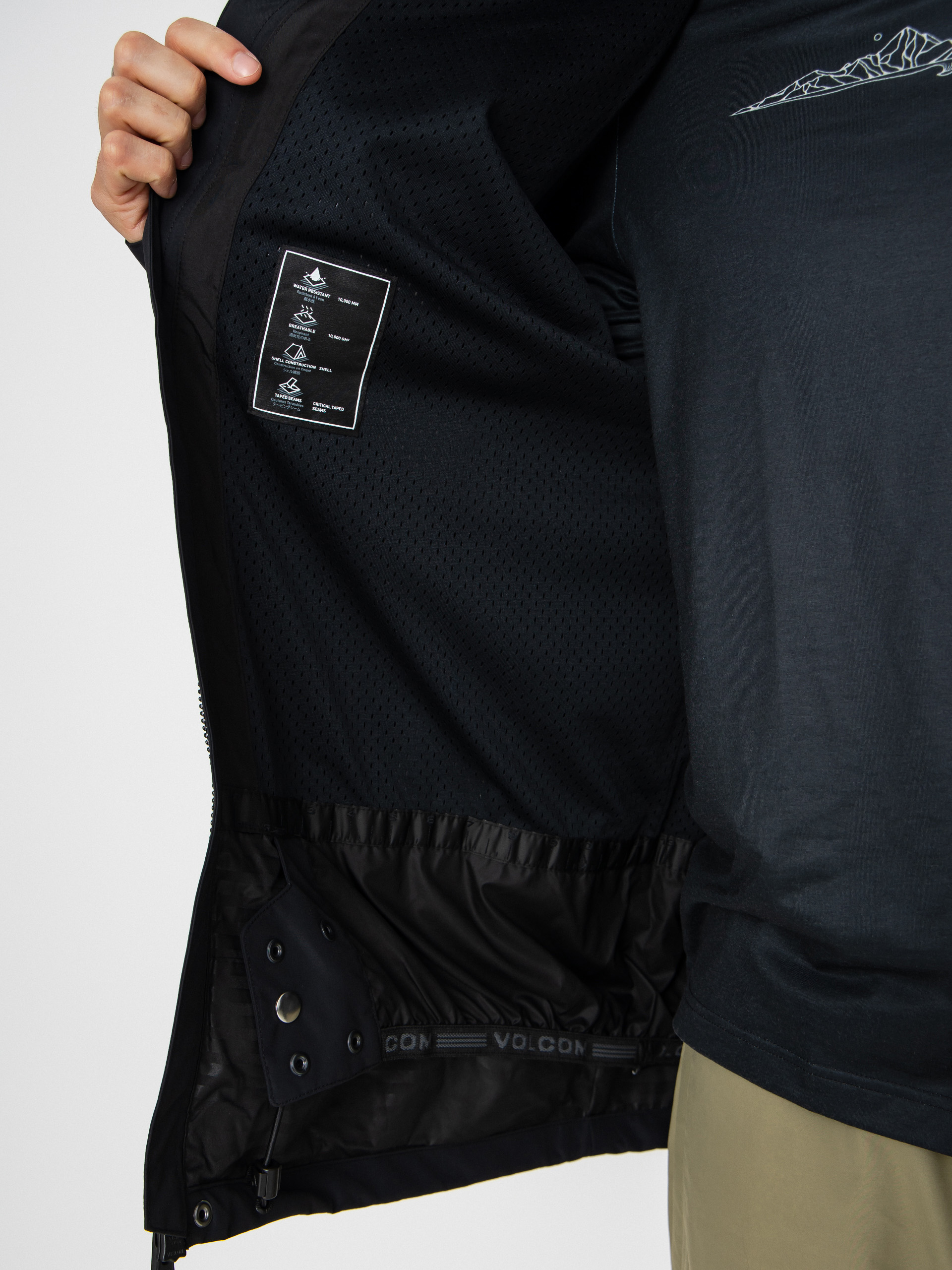 Чоловіча Сноубордична куртка Volcom Buckthreeeighty (black)