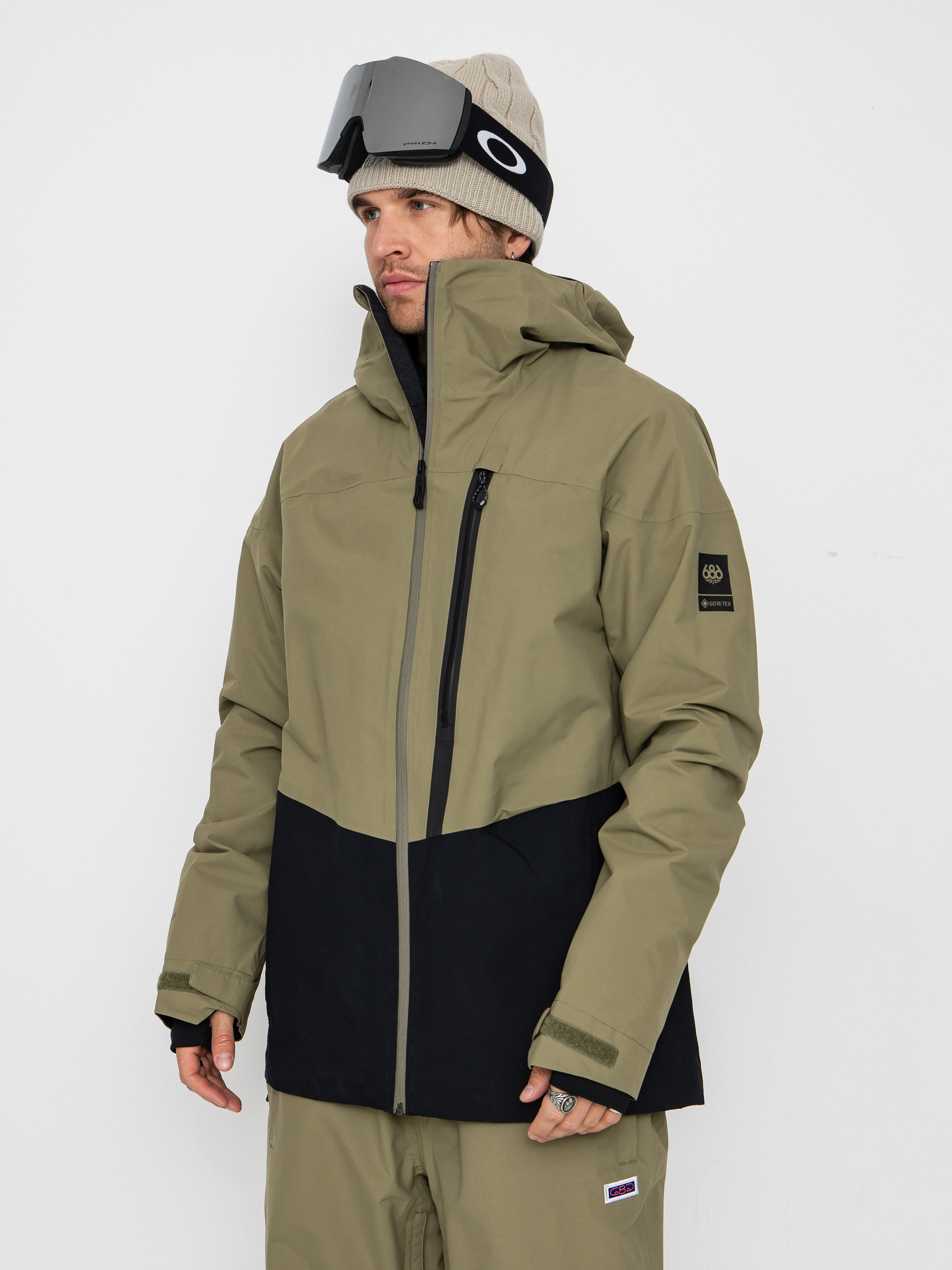 Чоловіча Сноубордична куртка 686 Gore-TeX GT Thermagraph (sage colorblock)