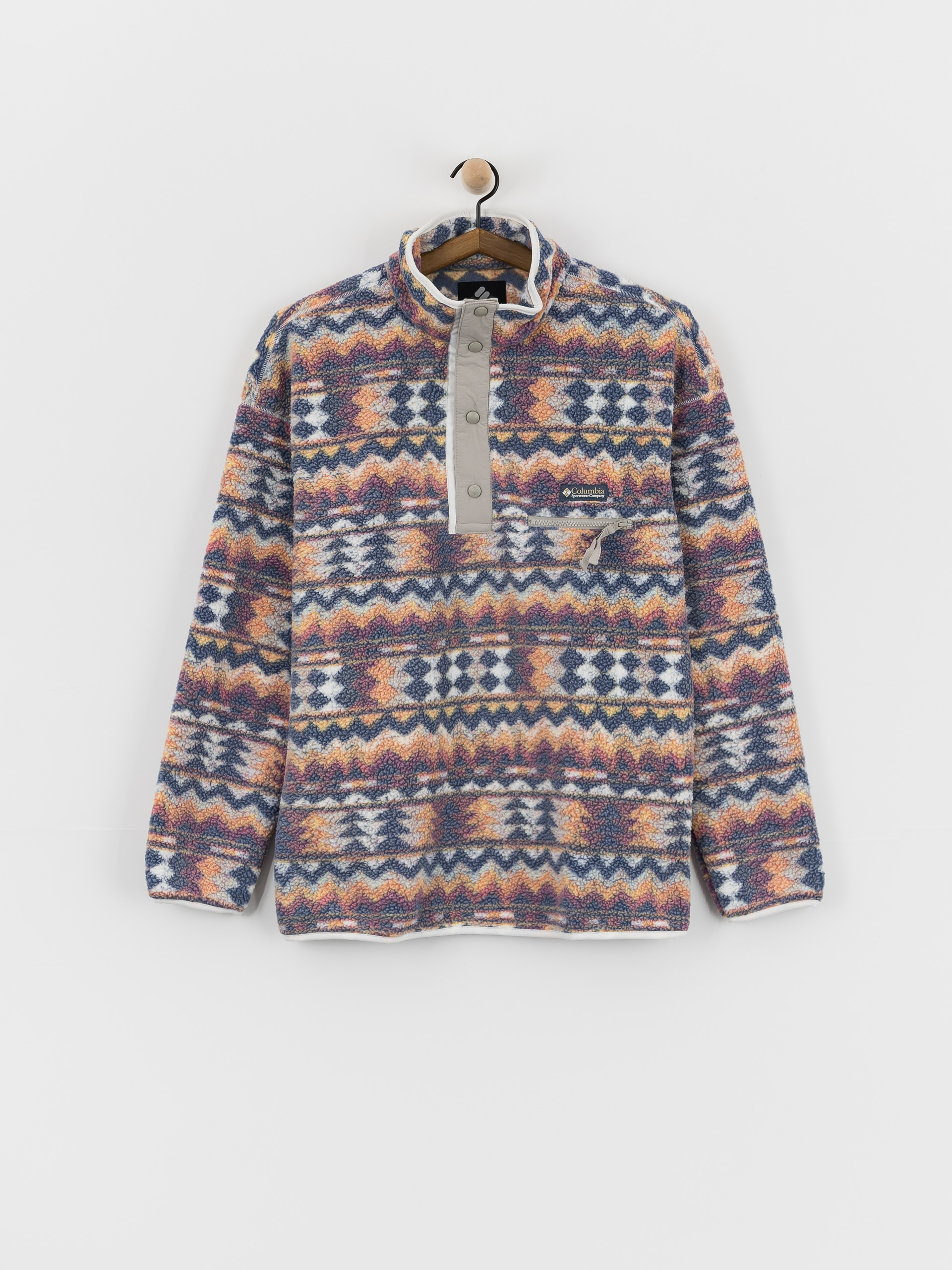 Флісовий светр Columbia Helvetia II Printed Half Snap (sea salt/retrotree)
