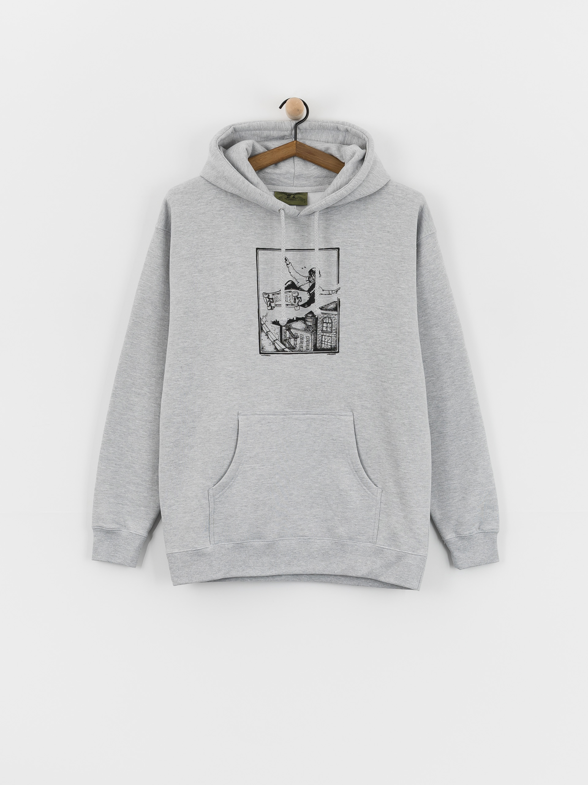 Худі Antihero Phelps Lance HD (grey heather w/black print)