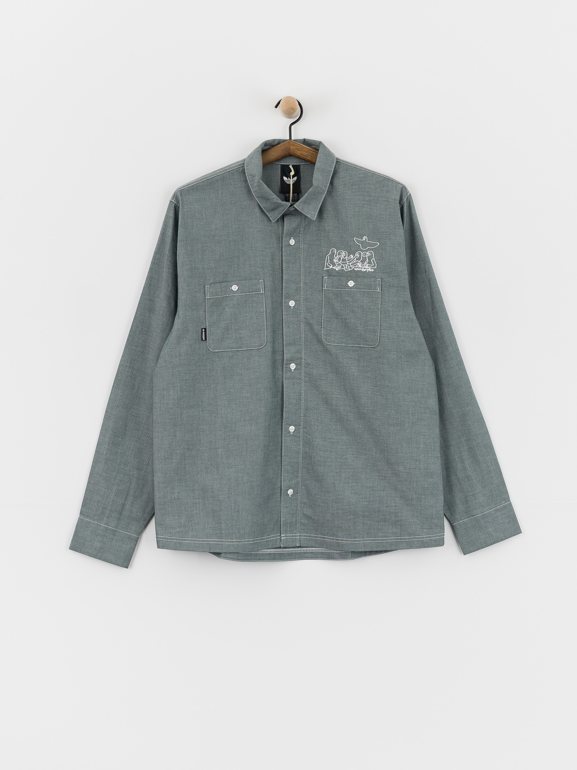 Сорочка adidas Gonz Button (aurivy/white)