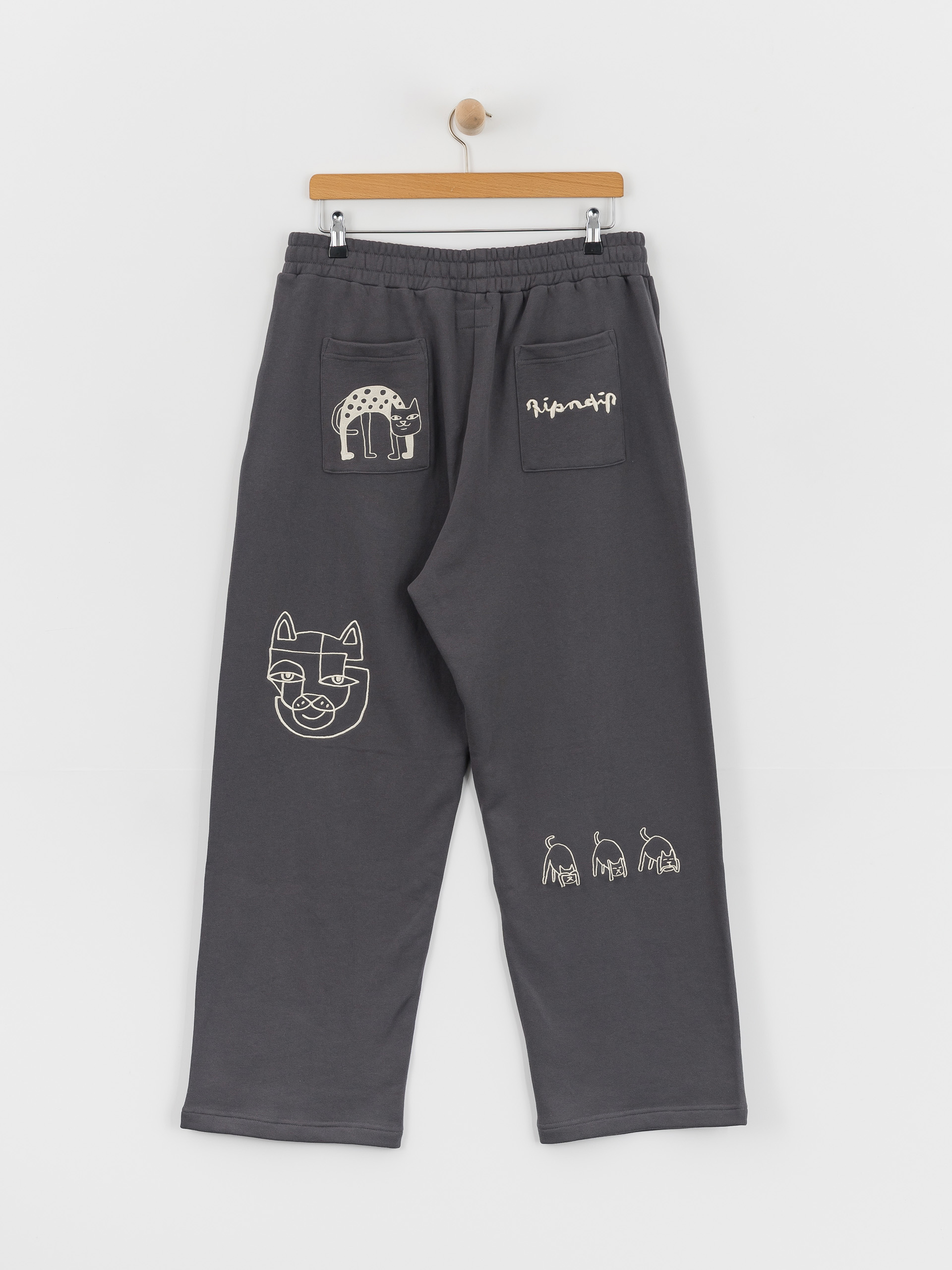 Штани RipNDip Blonded Straight Leg (charcoal)