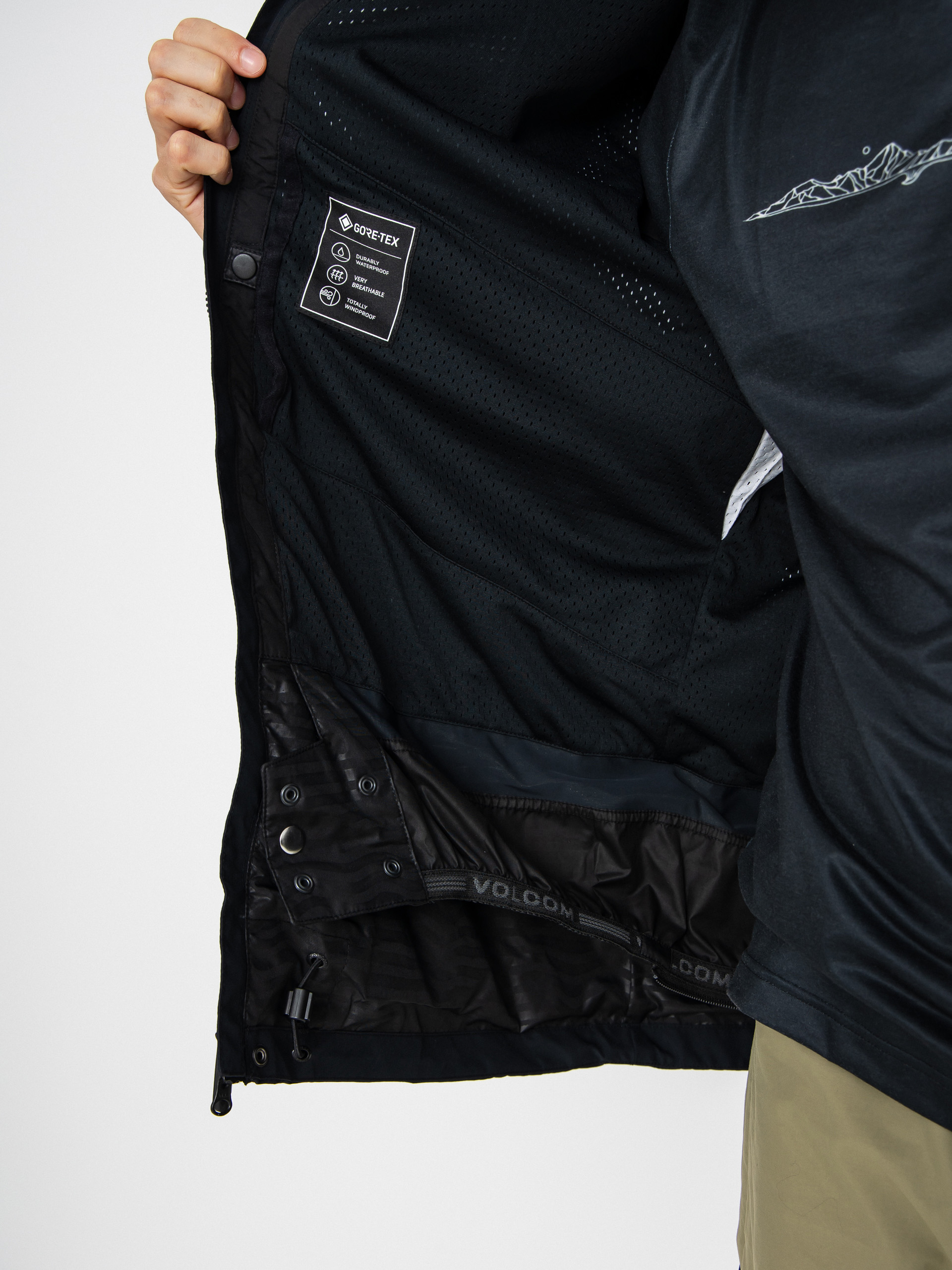 Чоловіча Сноубордична куртка Volcom Dua Gore Tex (black)