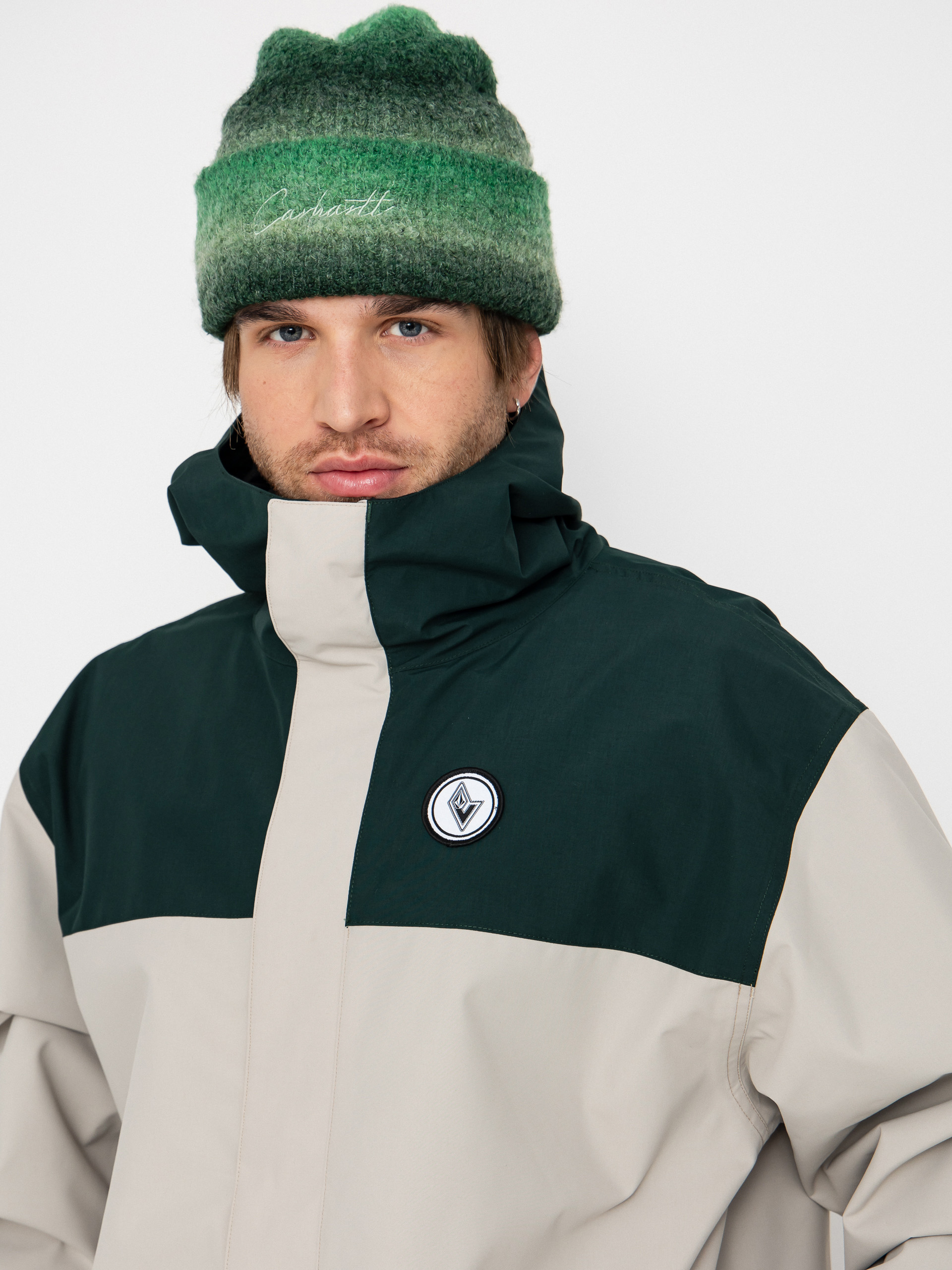 Чоловіча Сноубордична куртка Volcom Buckthreeeighty (stone)