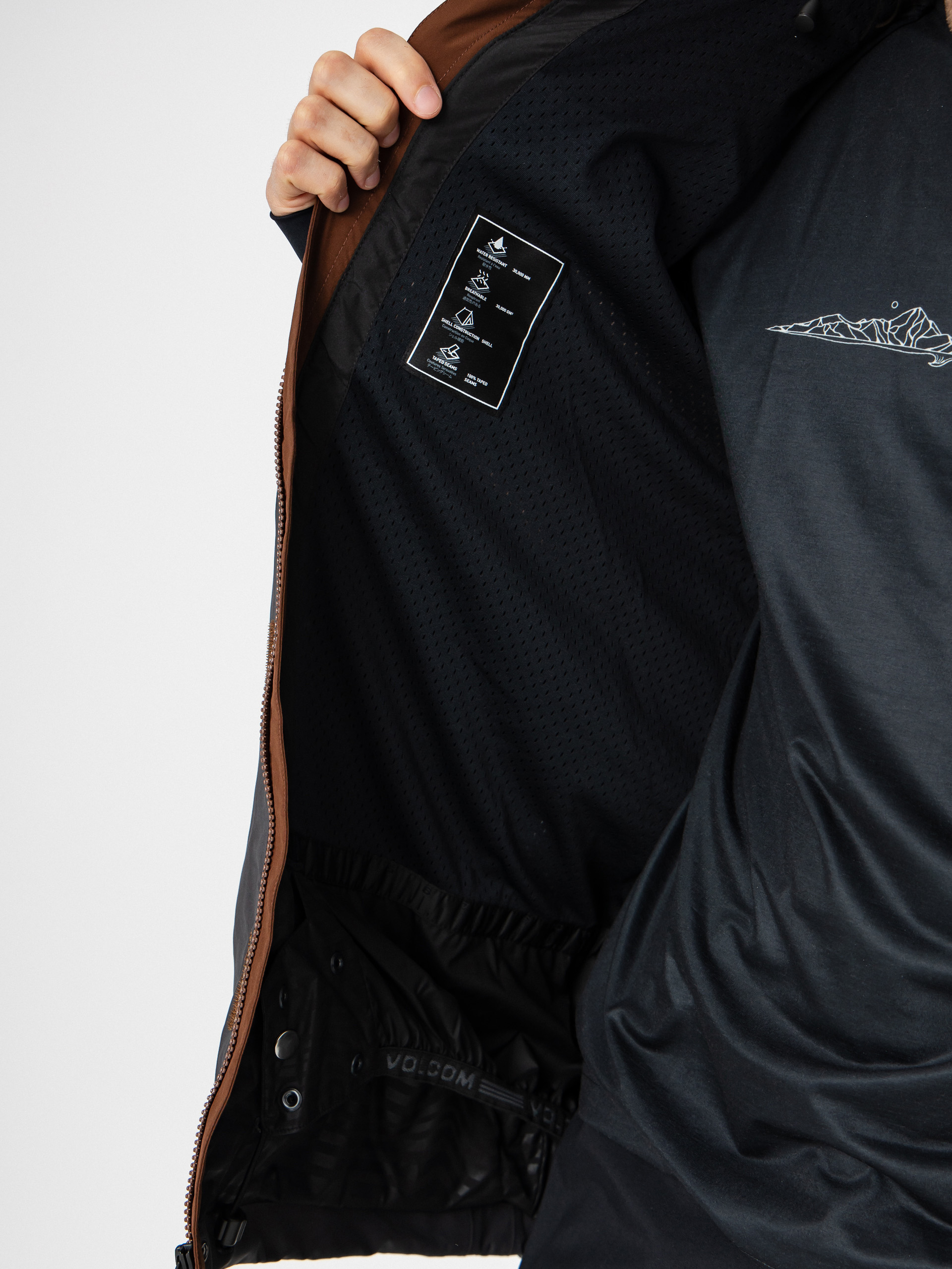 Чоловіча Сноубордична куртка Volcom Rnge Stretch 30K (brown)