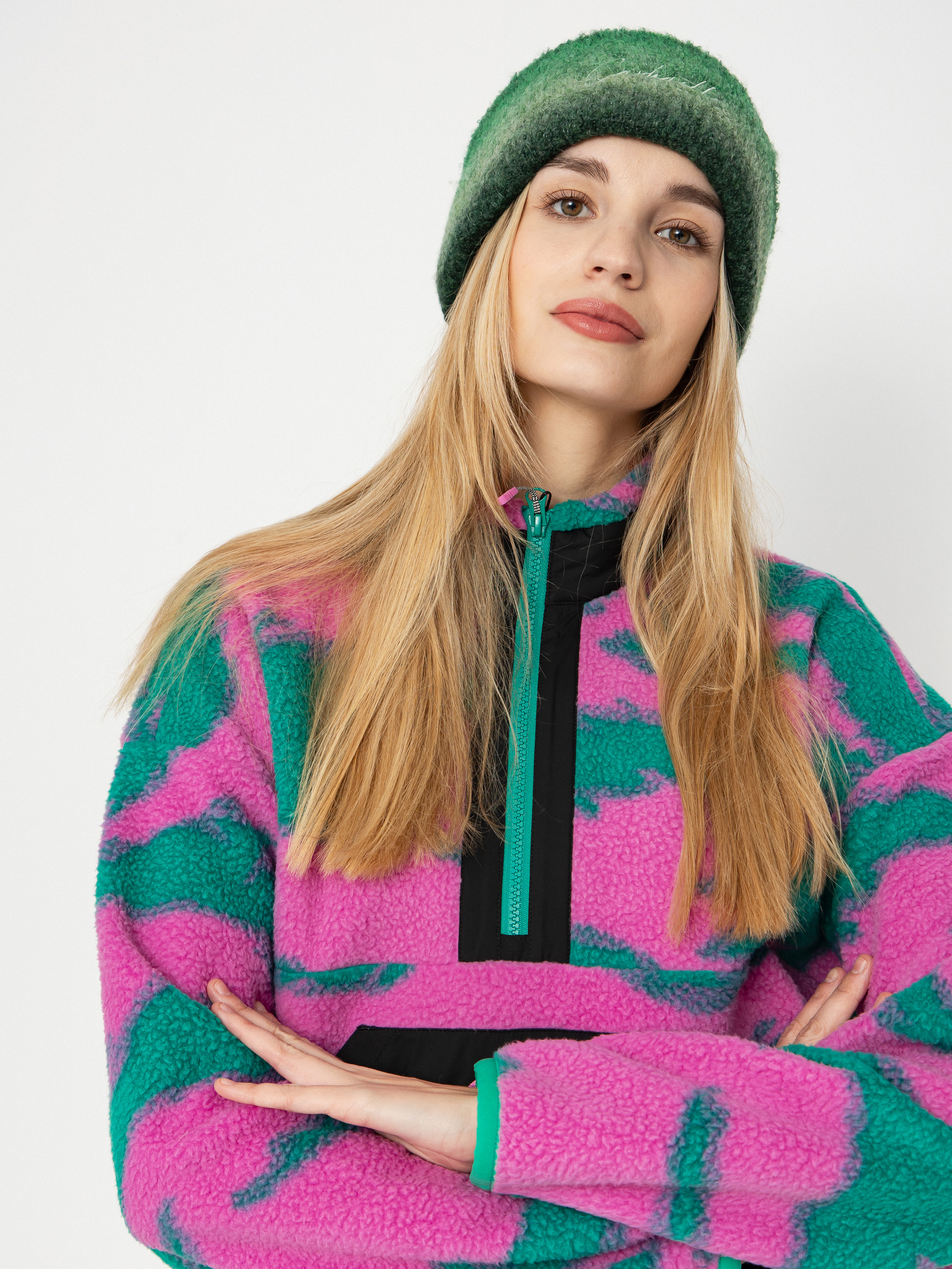 Жіночий Флісовий светр Picture Zelkova Printed 1/4 Zip (retro bliss print)