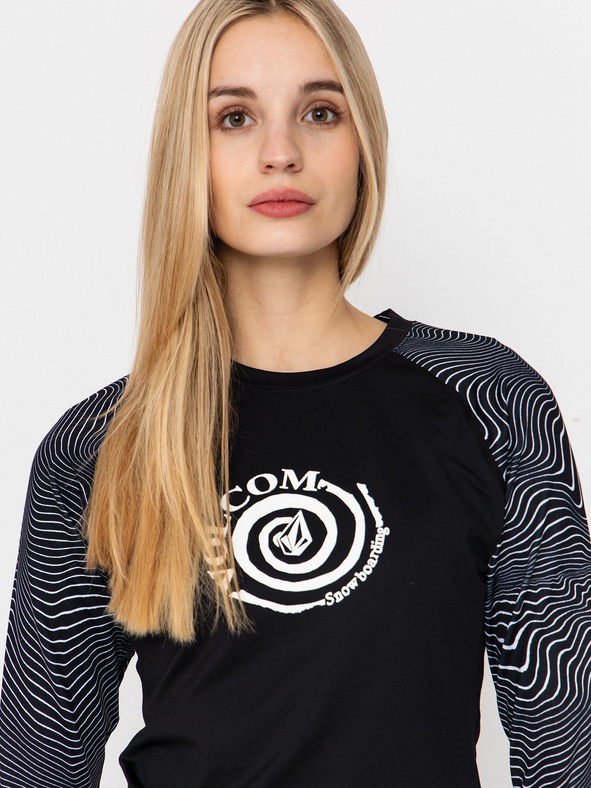 Жіночий Термолонгслів Volcom V Science Crew (black white)