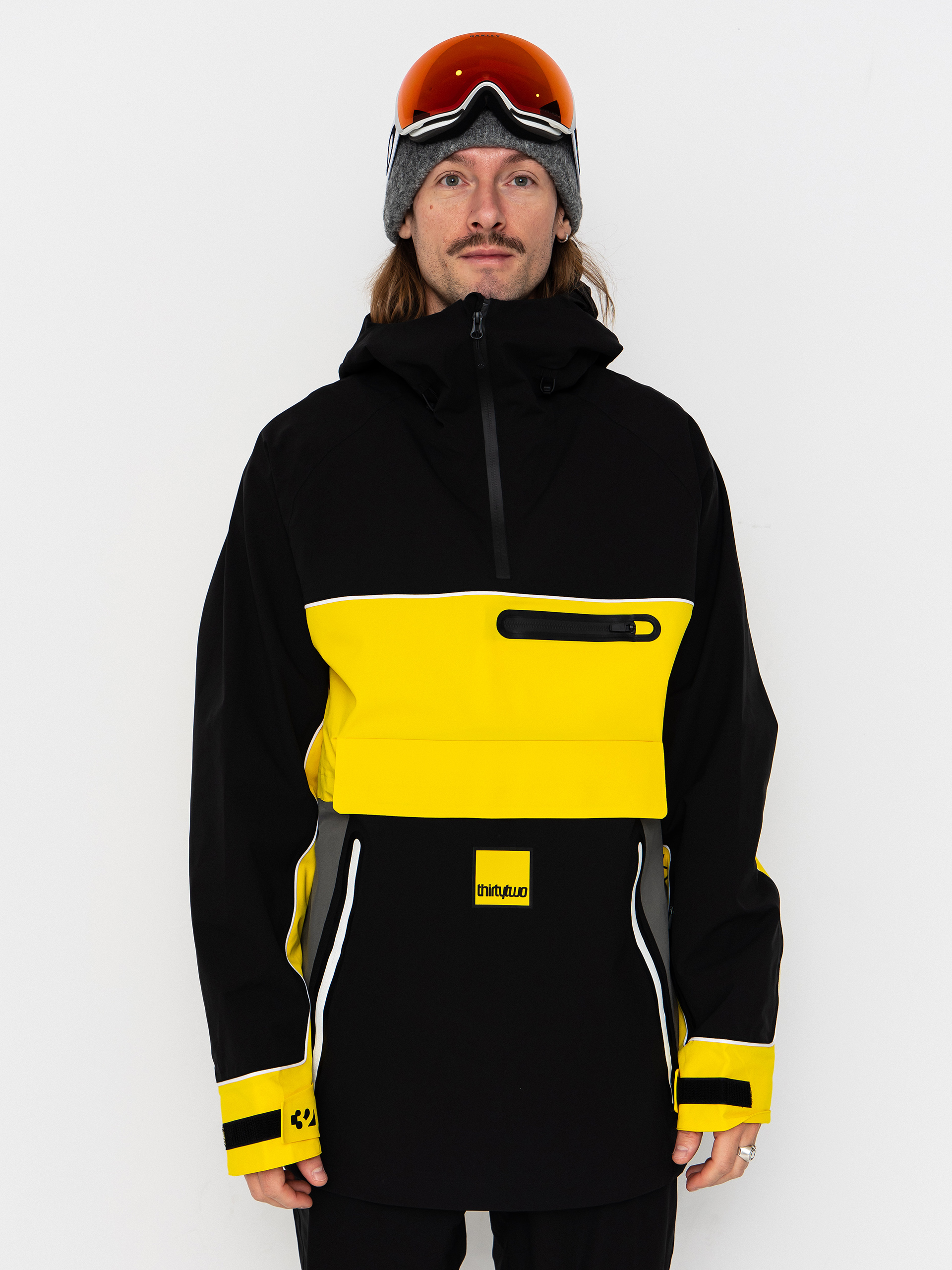 Сноубордична куртка ThirtyTwo Light Anorak - жовтий, чорний (black
