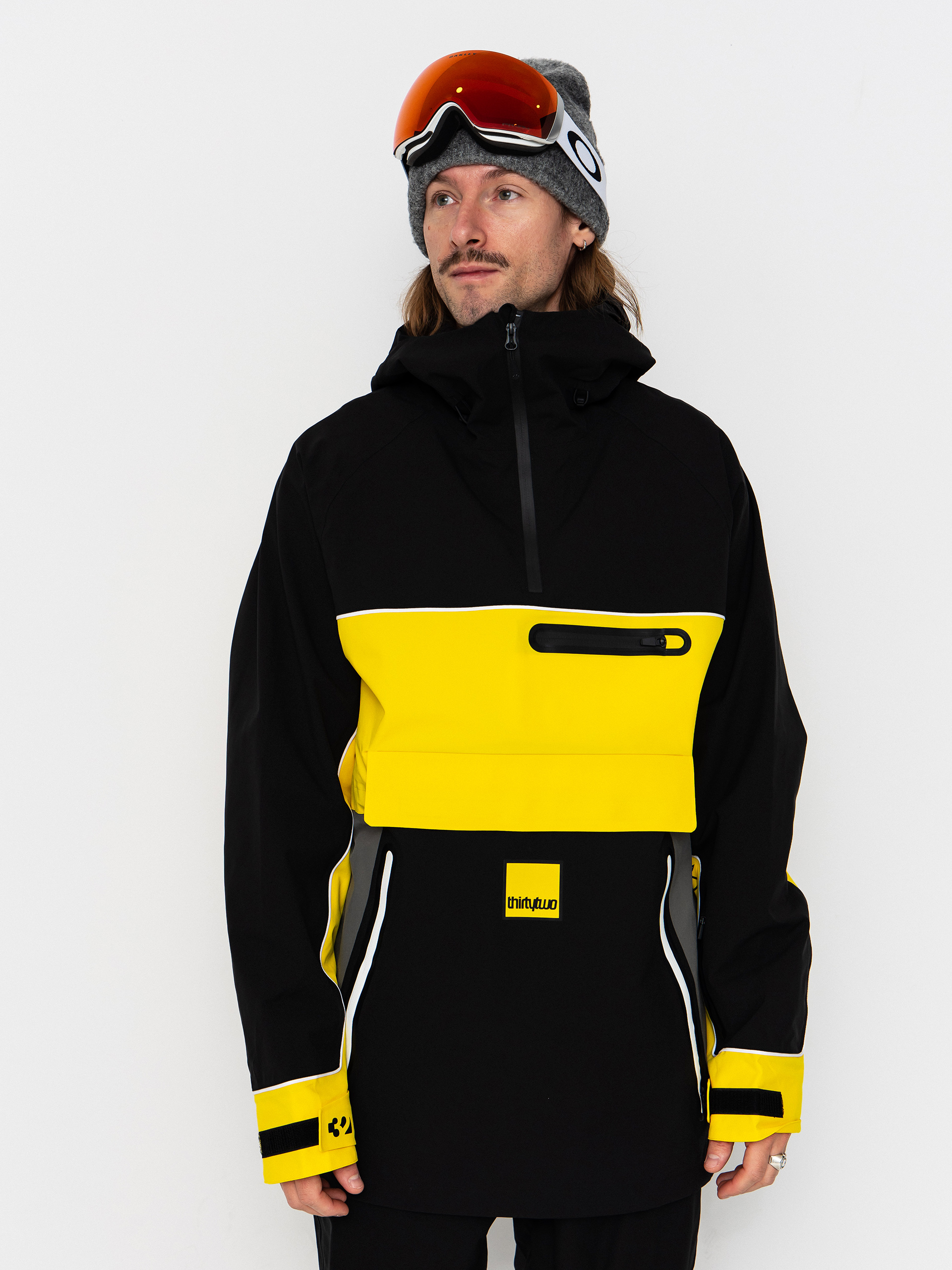Чоловіча Сноубордична куртка ThirtyTwo Light Anorak (black/yellow)