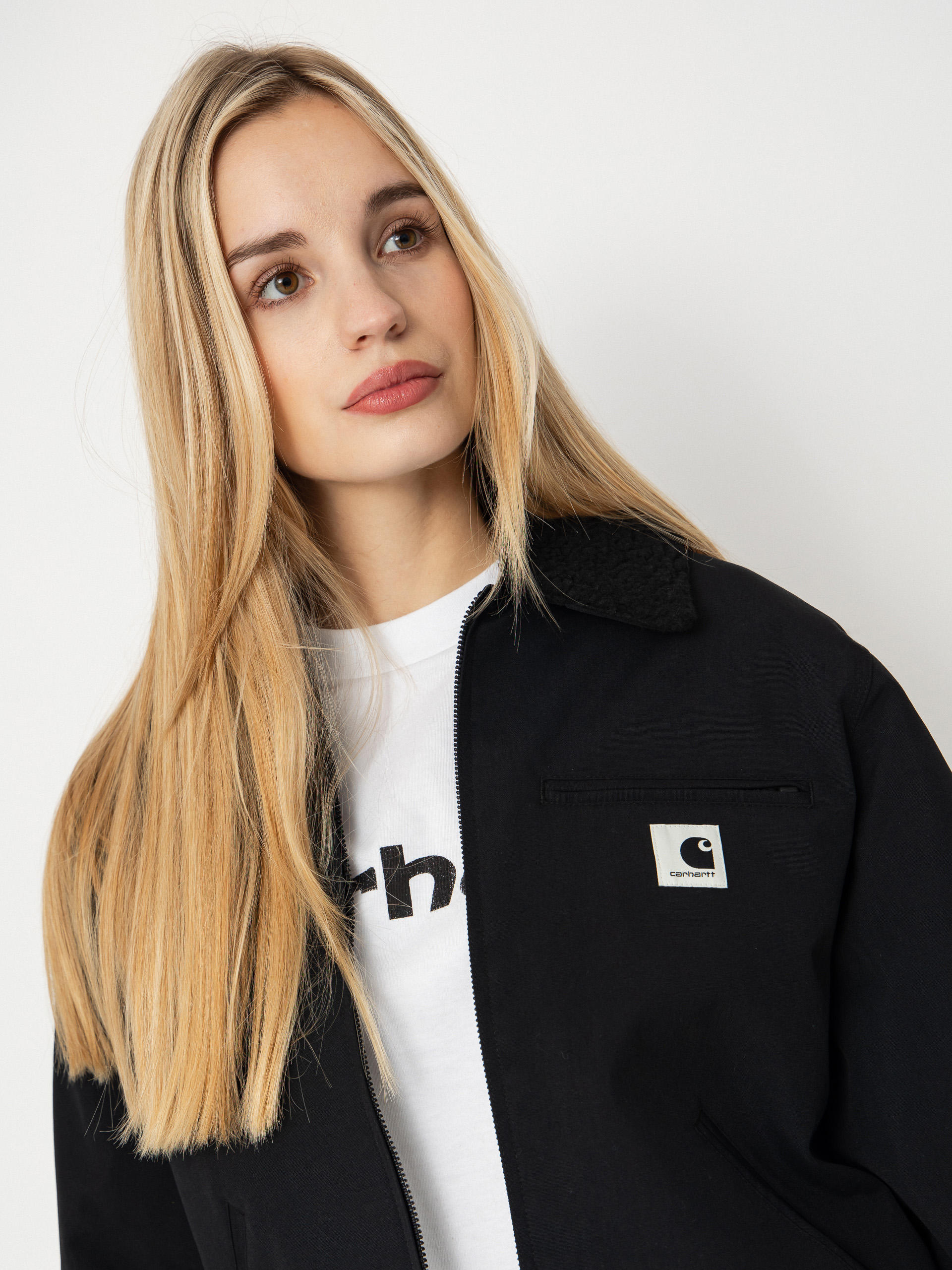 Куртка Carhartt WIP Newkirk Wmn (black/wild dog print)