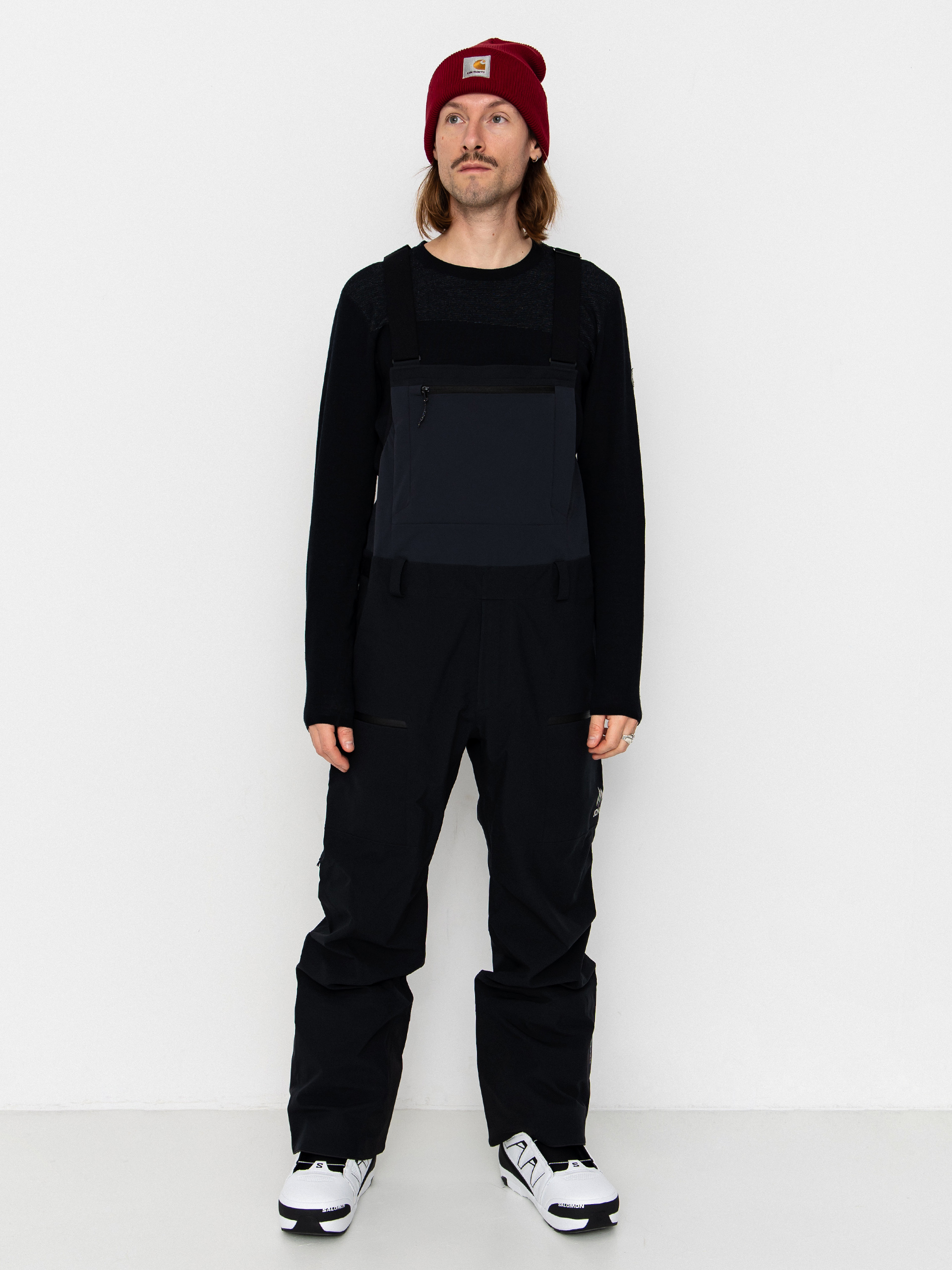 Чоловічі Сноубордичні штани Jones Snowboards Shralpinist Str Rec Bib (stealth black)