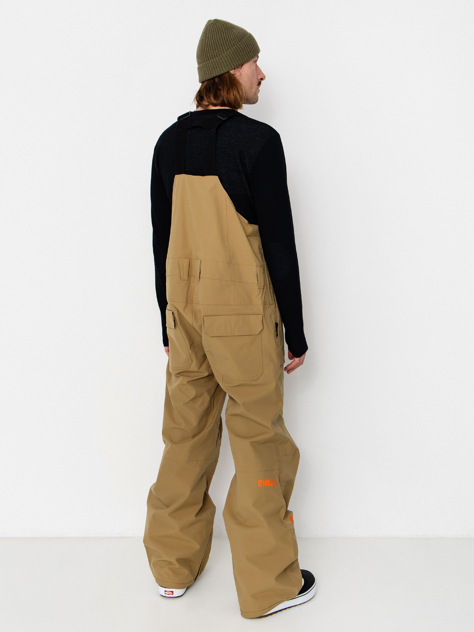 Чоловічі Сноубордичні штани ThirtyTwo Basement Bib (khaki)