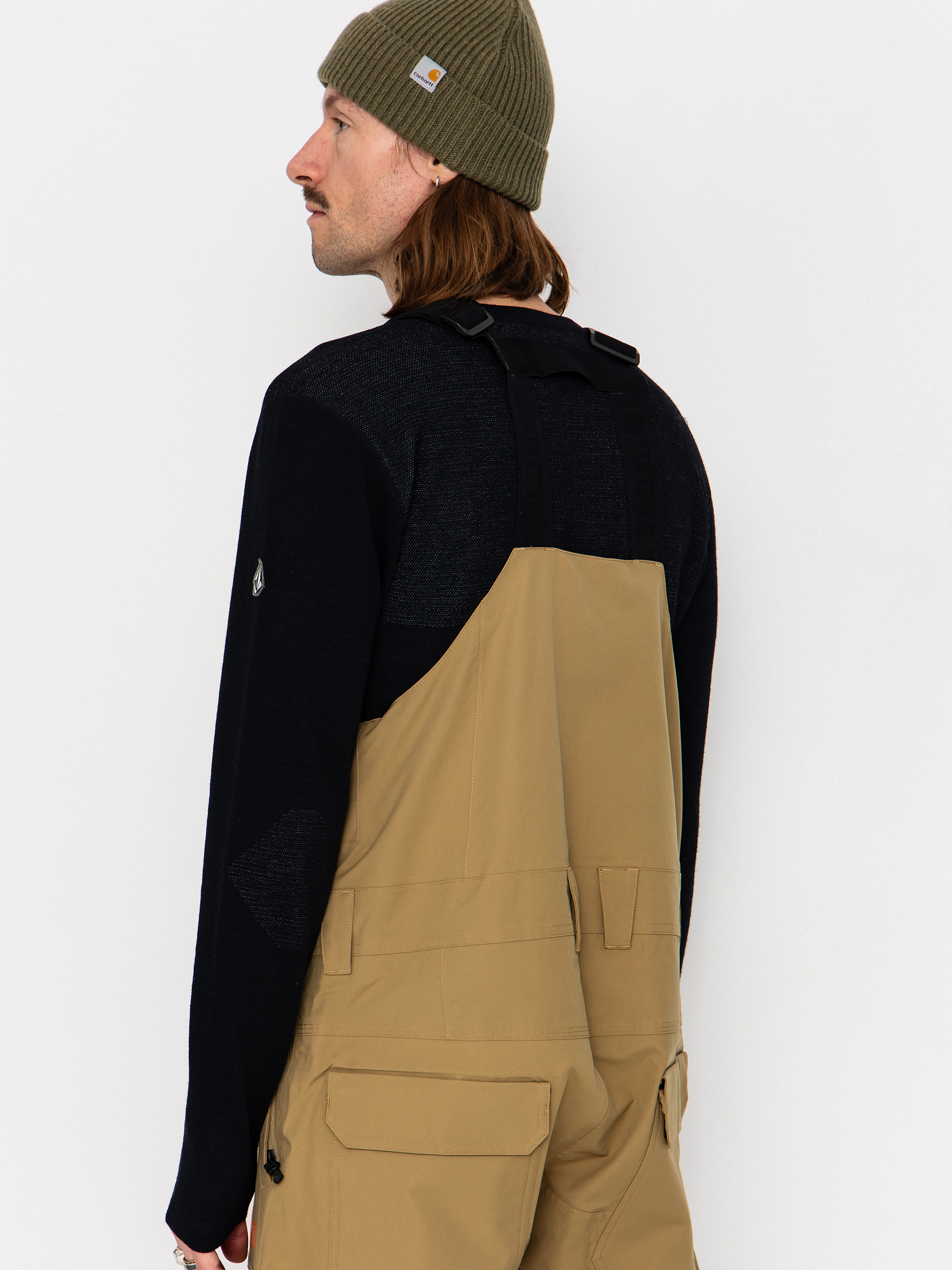 Чоловічі Сноубордичні штани ThirtyTwo Basement Bib (khaki)