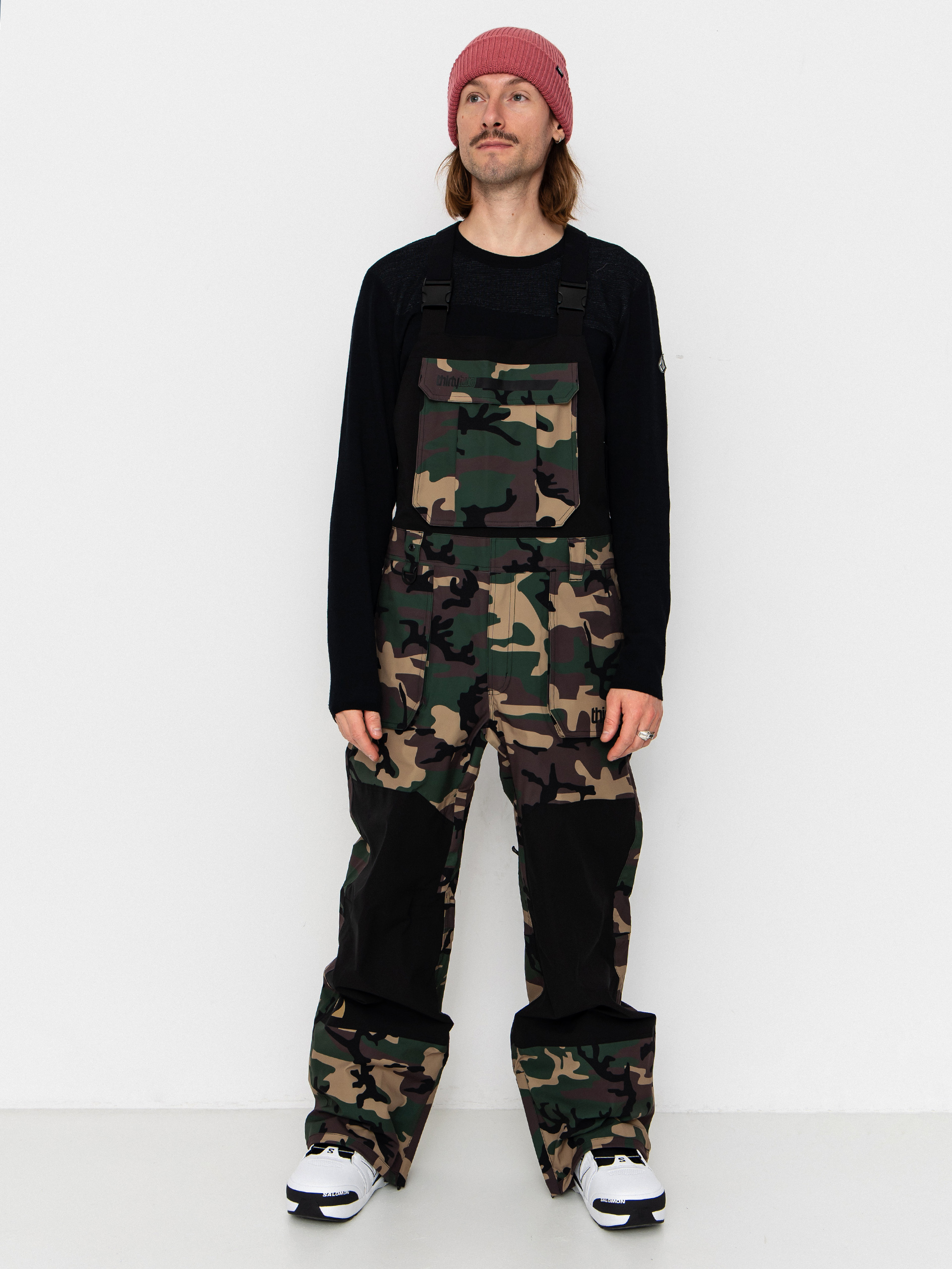 Чоловічі Сноубордичні штани ThirtyTwo Basement Bib (camo)
